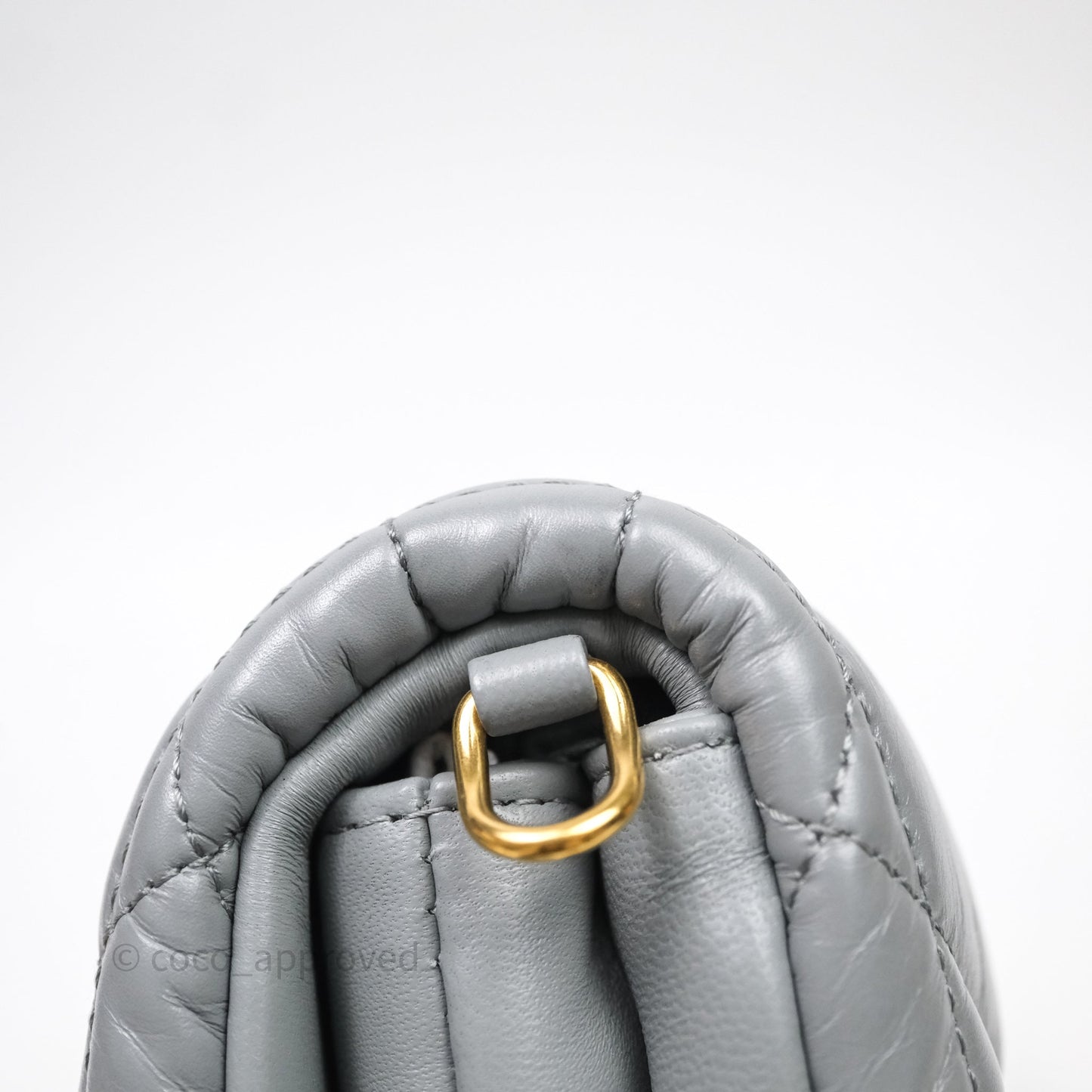 Christian Dior Mini Caro Bag Grey Macrocannage