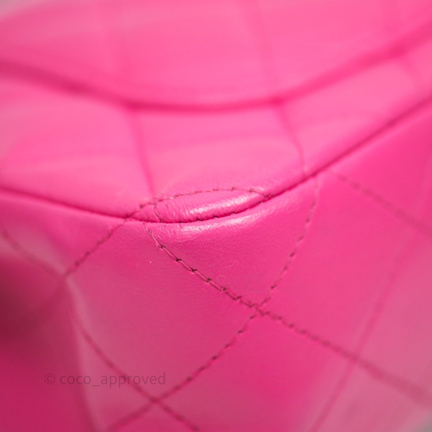 Chanel Mini Rectangular Quilted Dark Pink Lambskin Silver Hardware