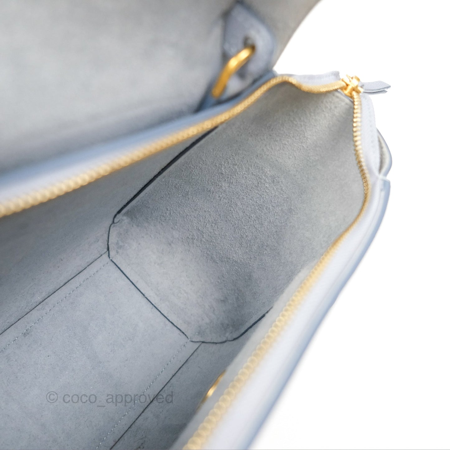 Celine Nano Belt Bag Arctic Blue Grained Calfskin Gold Hardware