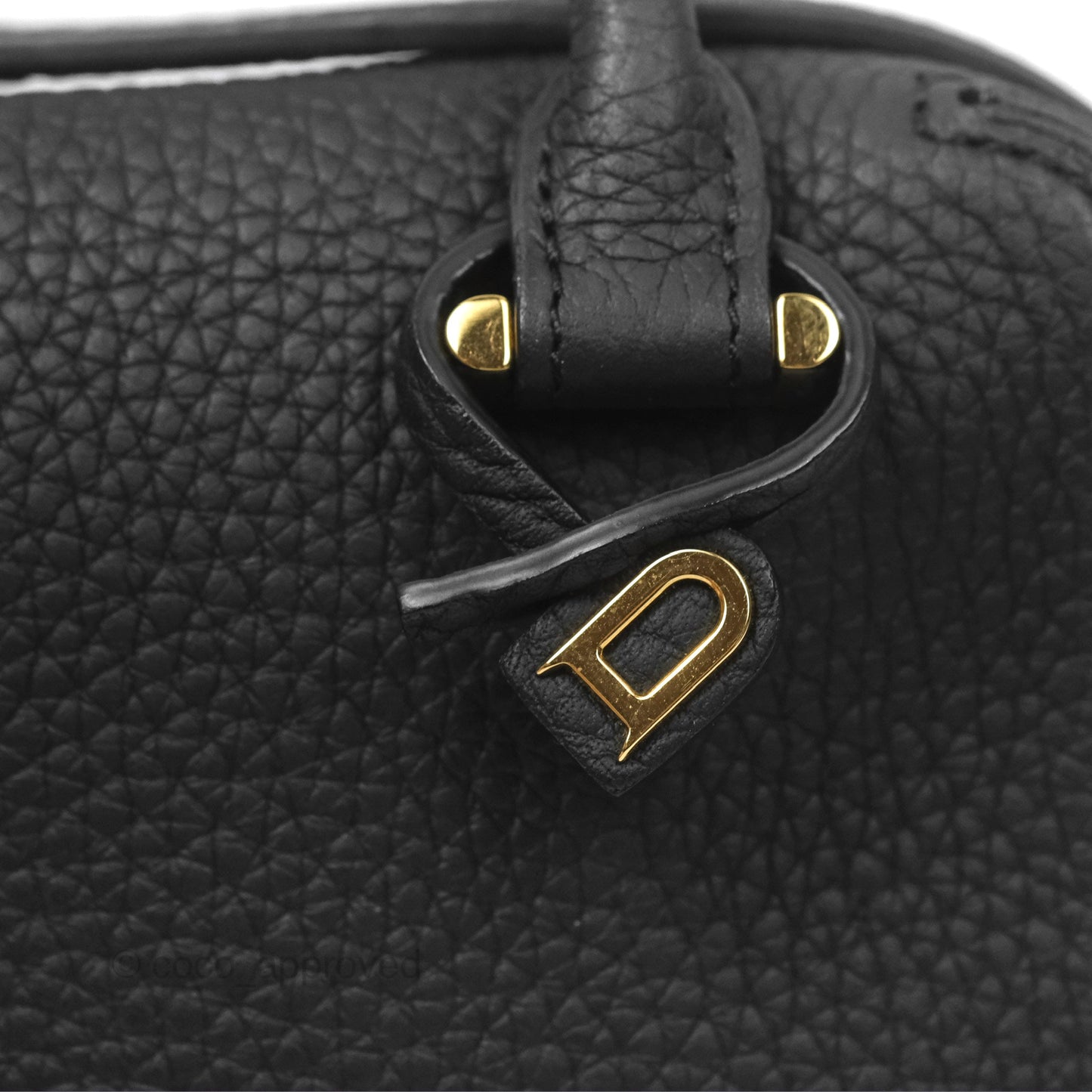 Delvaux Cool Box Nano Taurillon Soft Grained Calfskin Black Gold Hardware