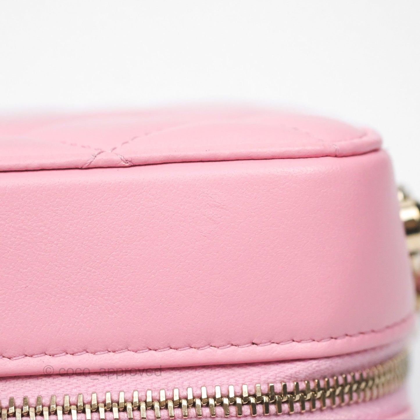 Chanel Camera Case Quilted Pink Lambskin Gold Hardware