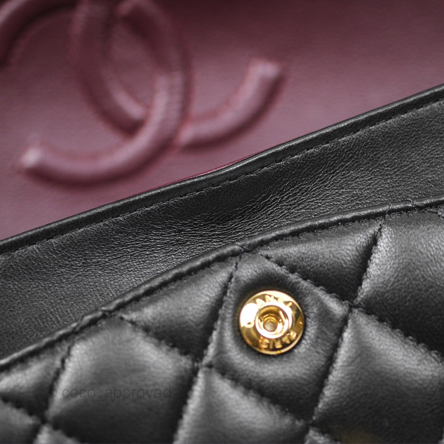 Chanel Small Classic Flap Quilted Black Lambskin Gold Hardware