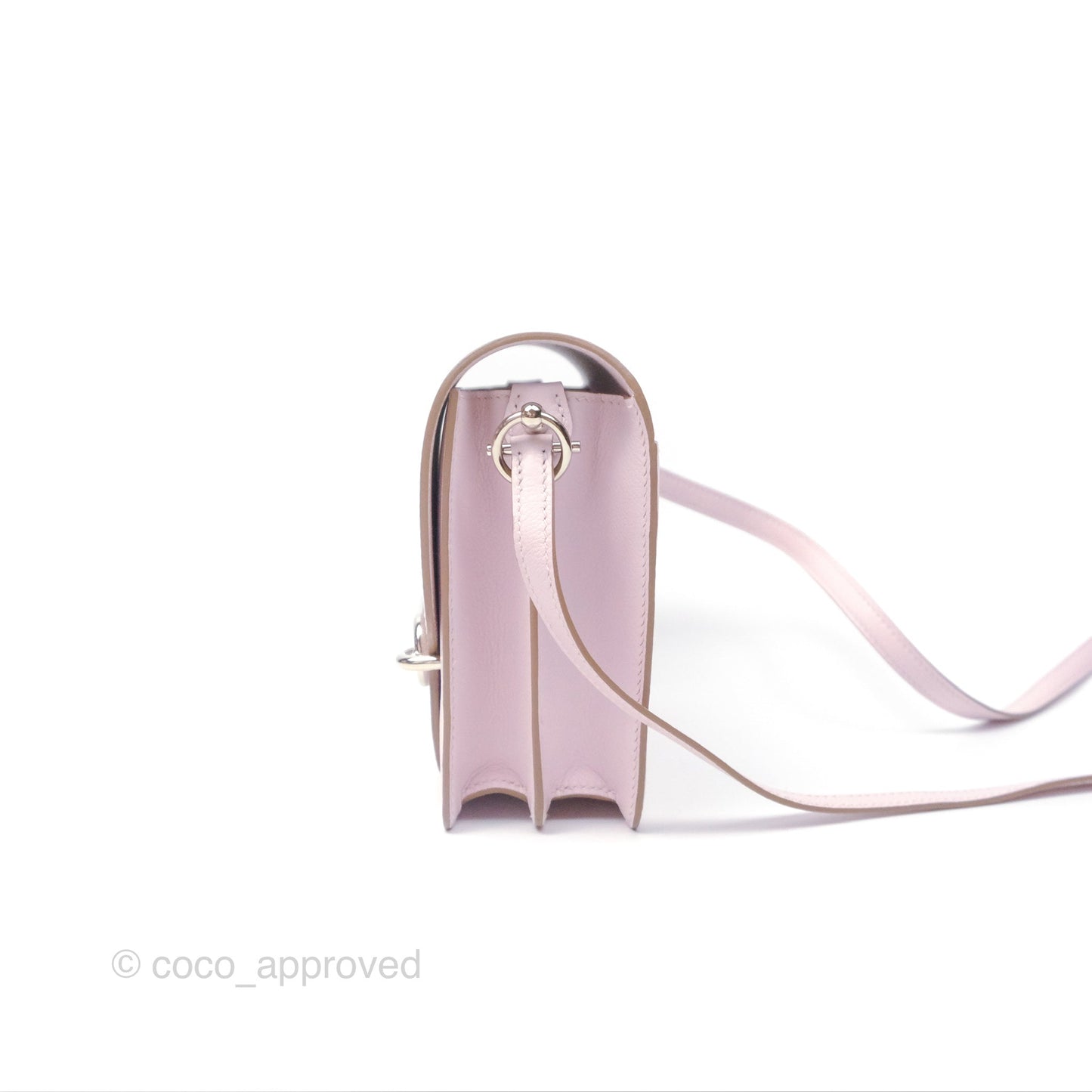 Hermès Roulis Mini 18 Mauve Pale Evercolor Palladium Hardware