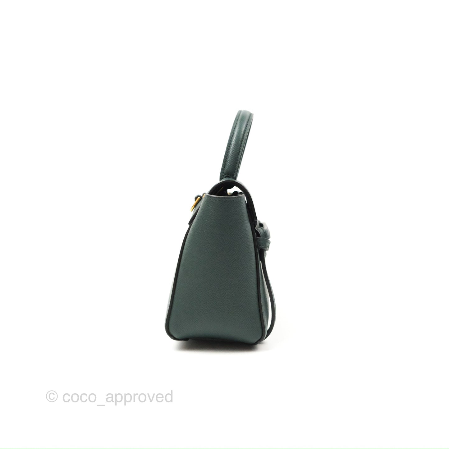 Celine Pico Belt Bag Amazone Green Grained Calfskin Gold Hardware