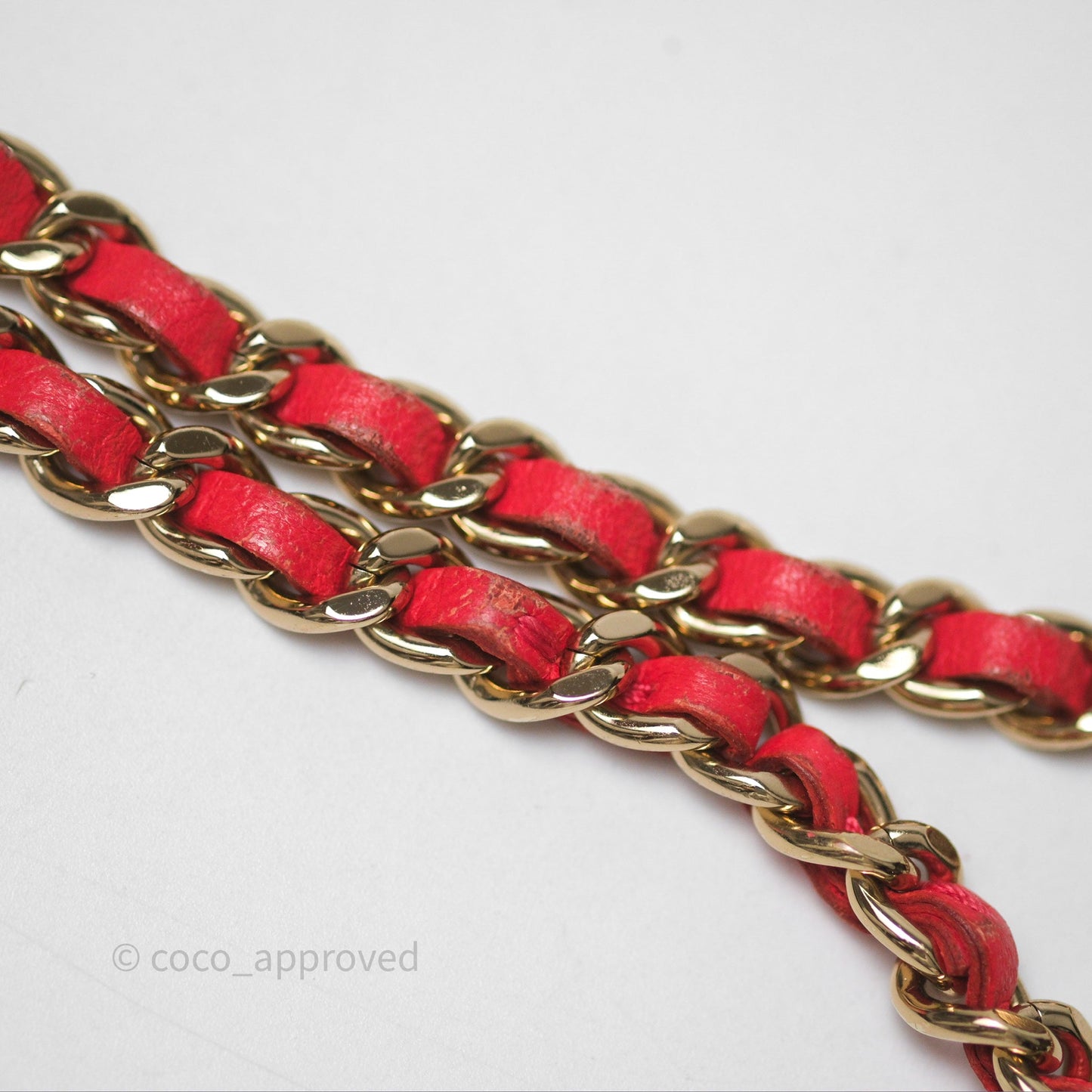 Chanel Mini Quilted Trendy CC Clutch With Chain Red Lambskin Gold Hardware
