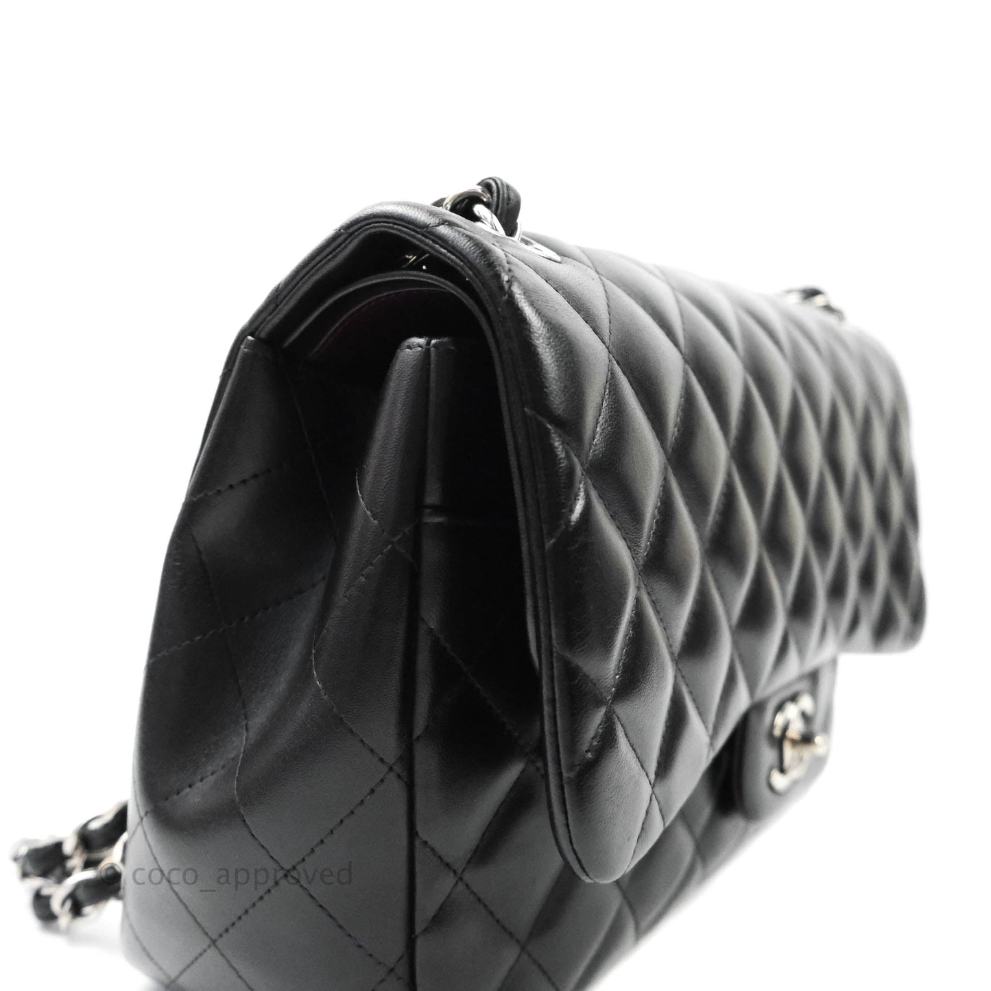 Chanel Jumbo Double Flap Black Lambskin Silver Hardware⁣⁣