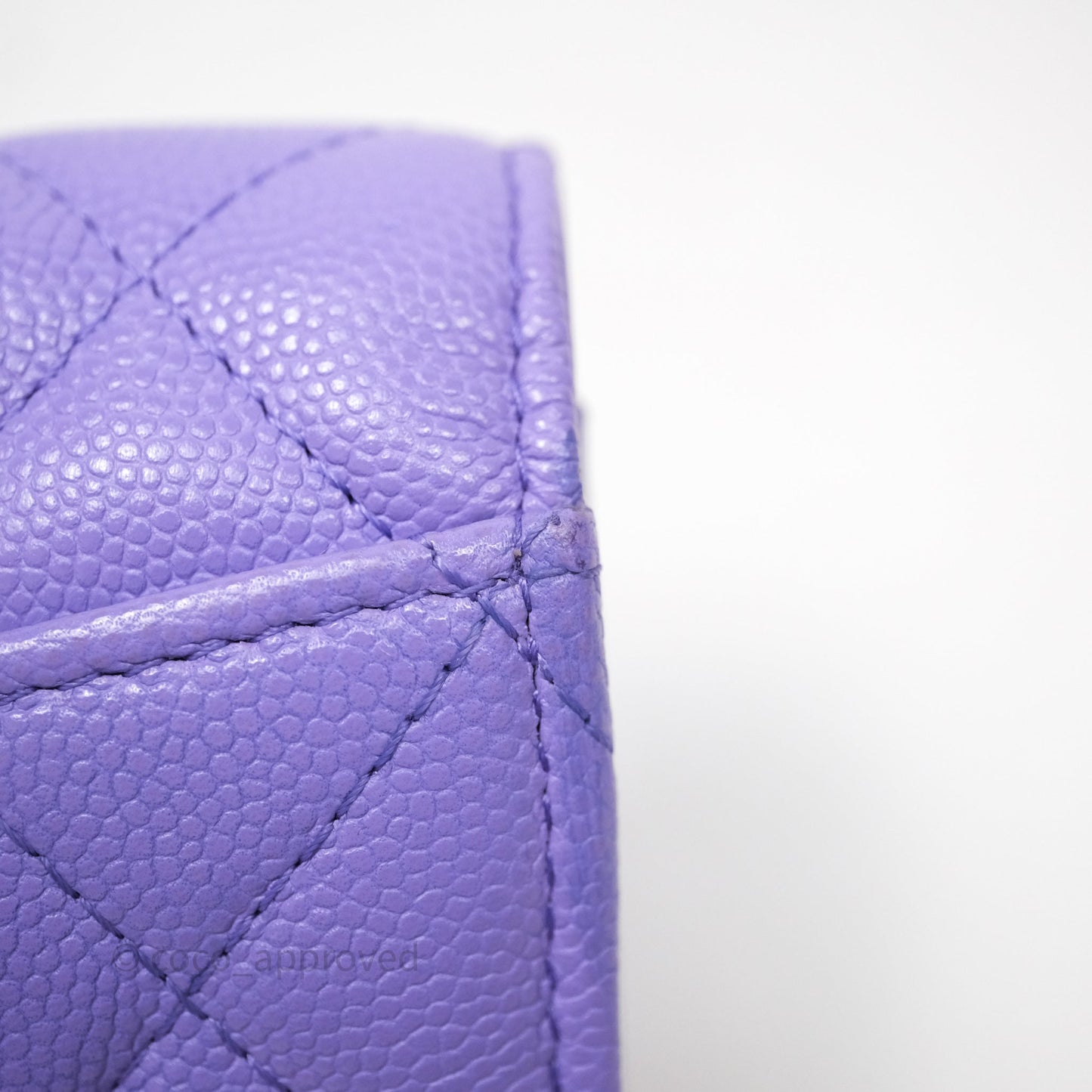 Chanel Classic Flap Wallet Purple Caviar Gold Hardware⁣ 20S