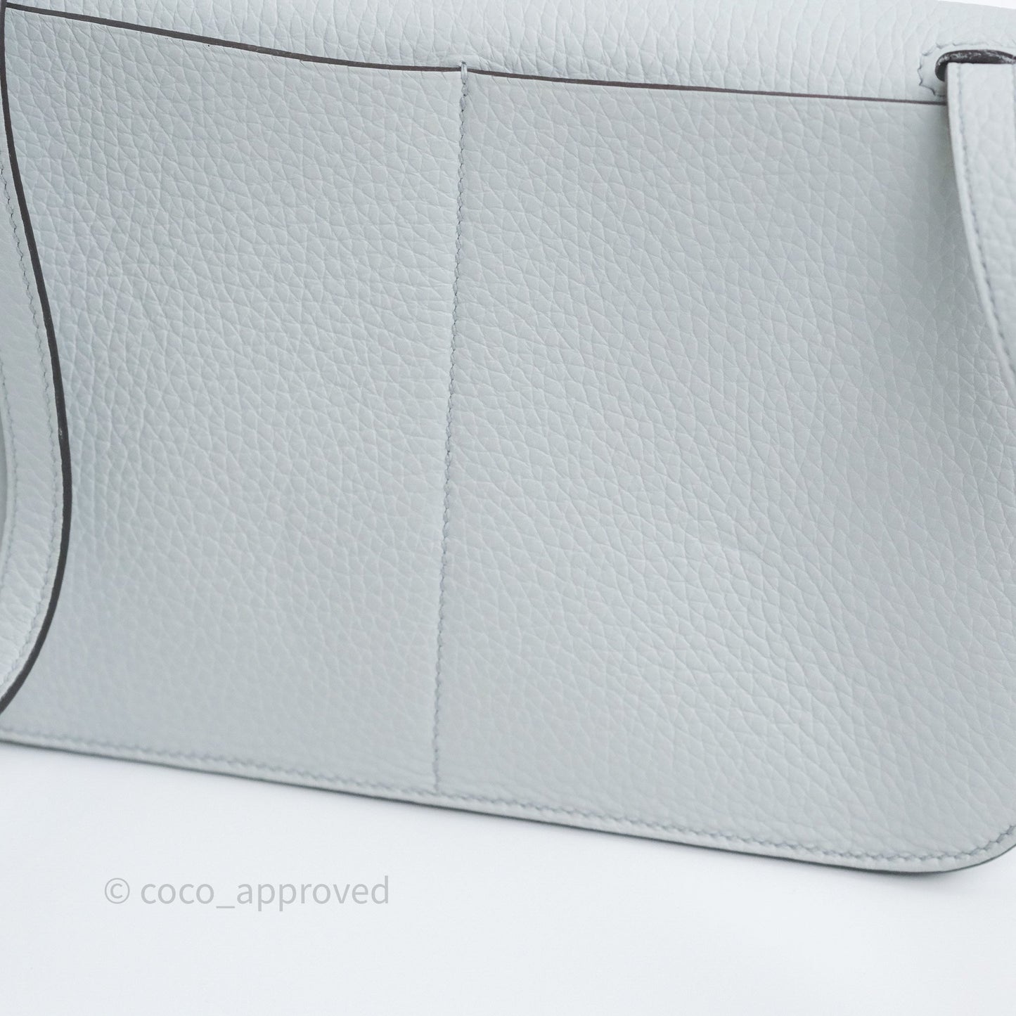 Hermès Halzan 25 Bleu Pale 08 Clemence Palladium Hardware