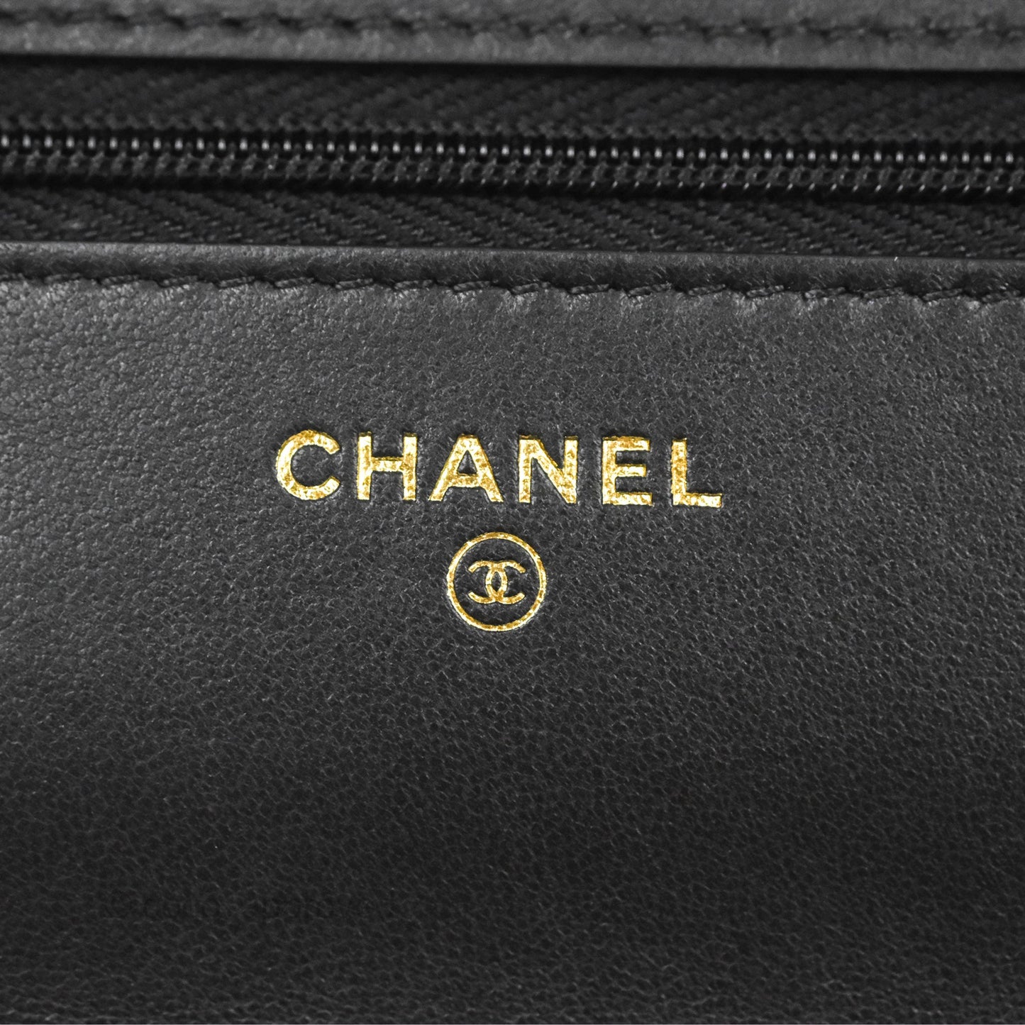 Chanel Quilted Classic WOC Black Lambskin Gold Hardware