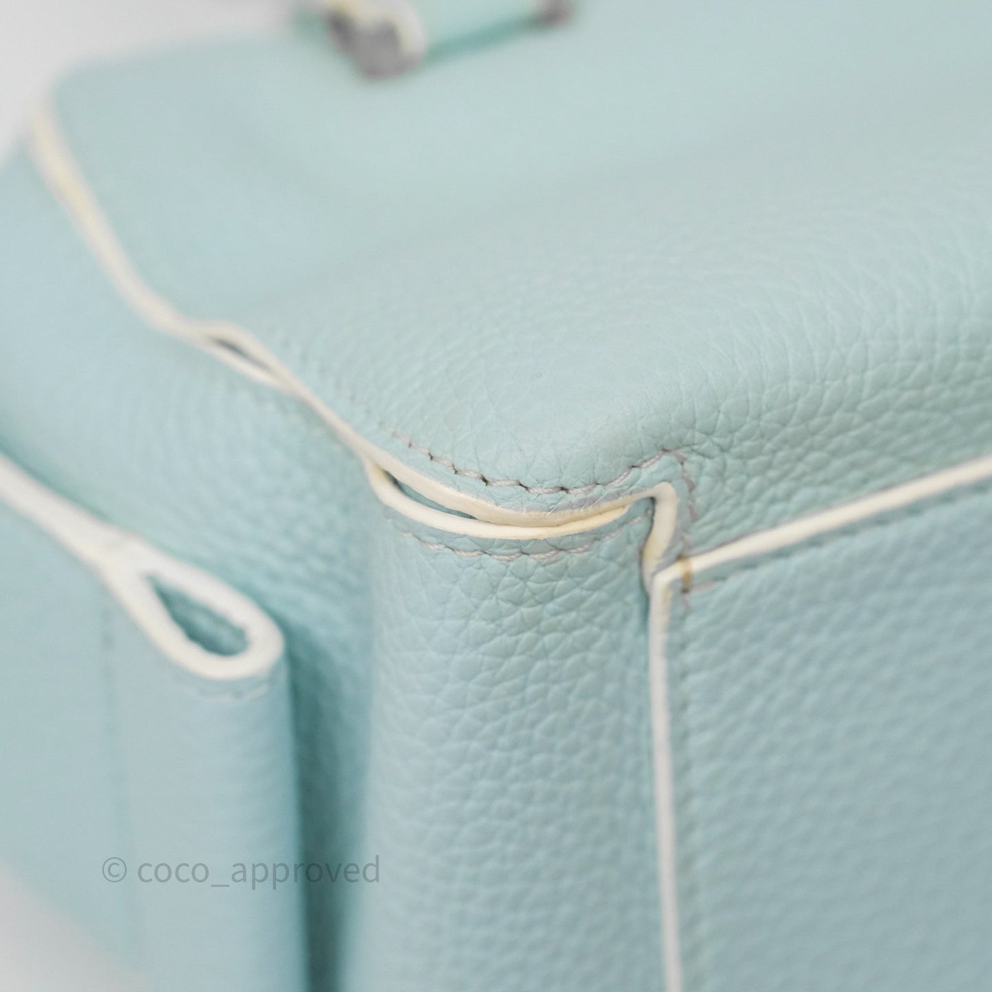 Delvaux Cool Box Mini Taurillon Soft Grained Calfskin Celadon