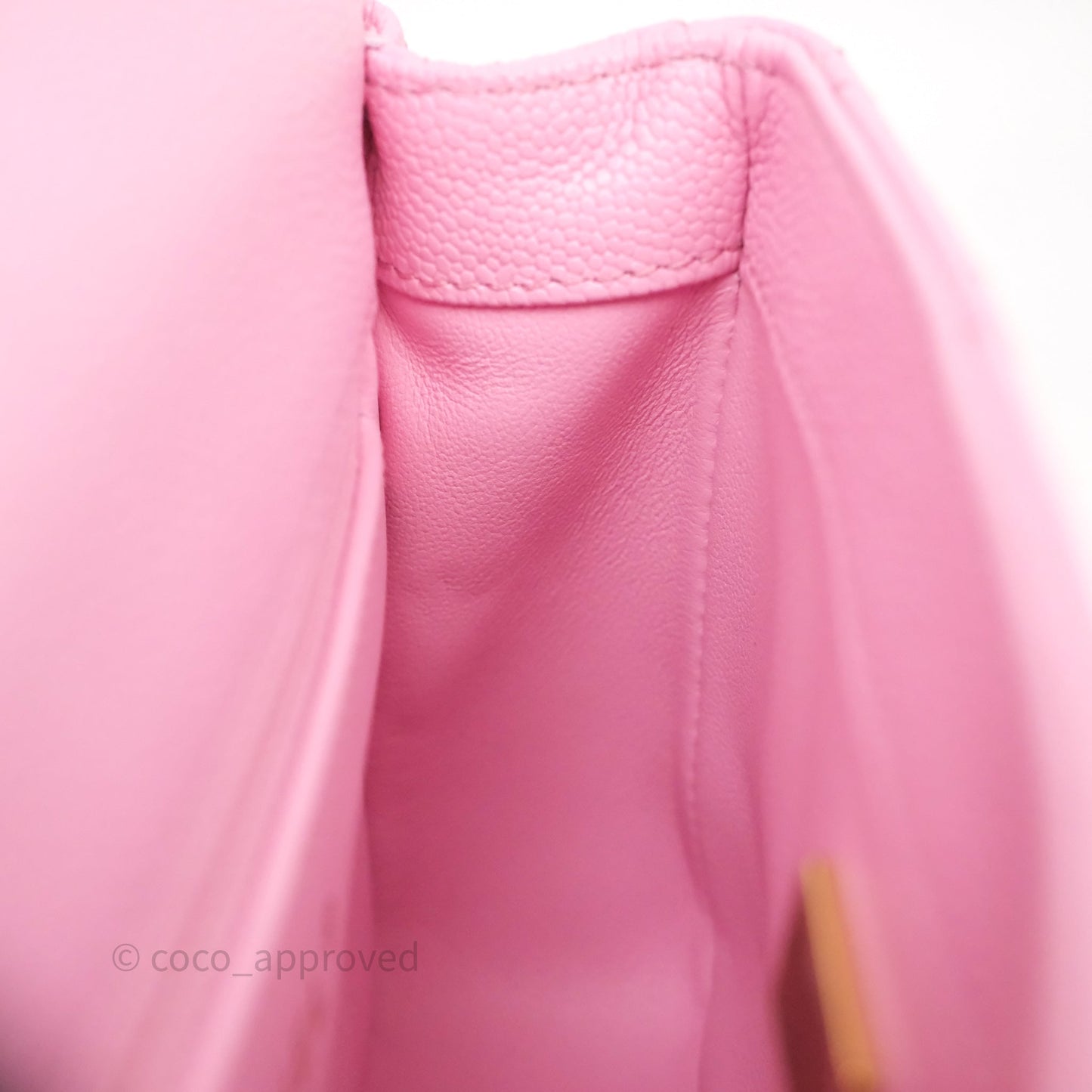 Chanel Heart Crush Mini Flap Bag Pink Caviar Aged Gold Hardware