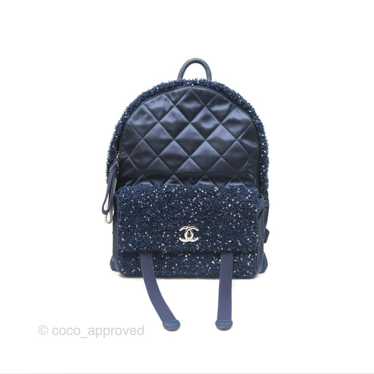 Chanel Astronaut Essentials Backpack Navy Tweed Nylon