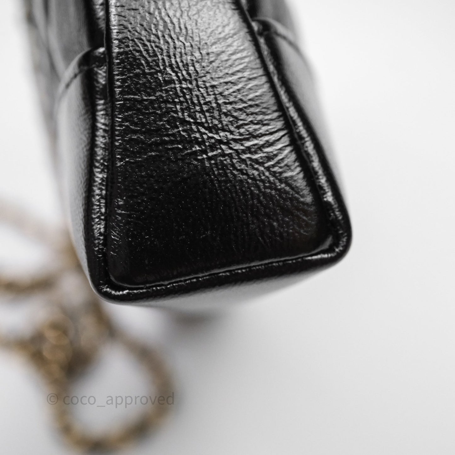 Chanel Nano 31 Black Shiny Lambskin Gold Hardware