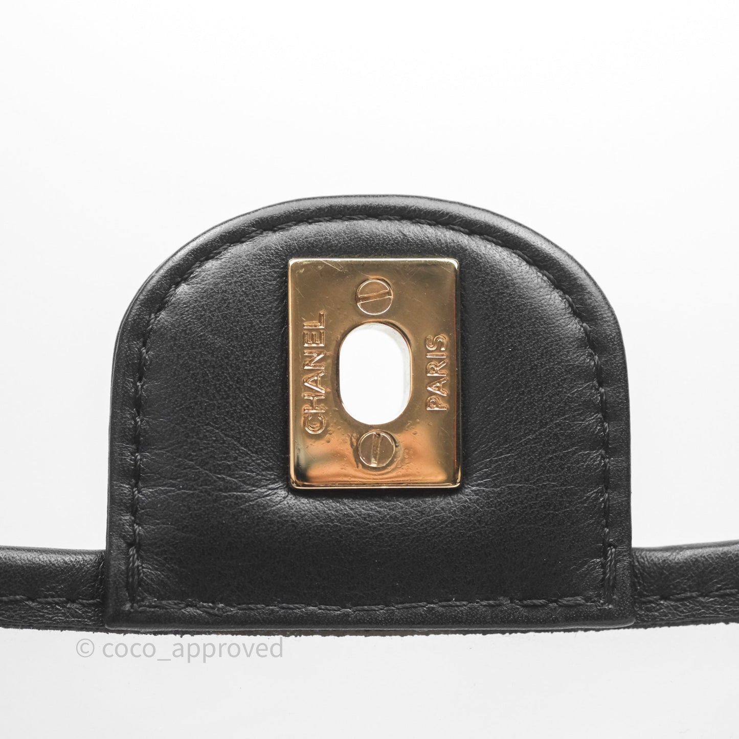 Chanel Medium Sand By The Sea PVC Flap Black Lambskin Gold Hardware