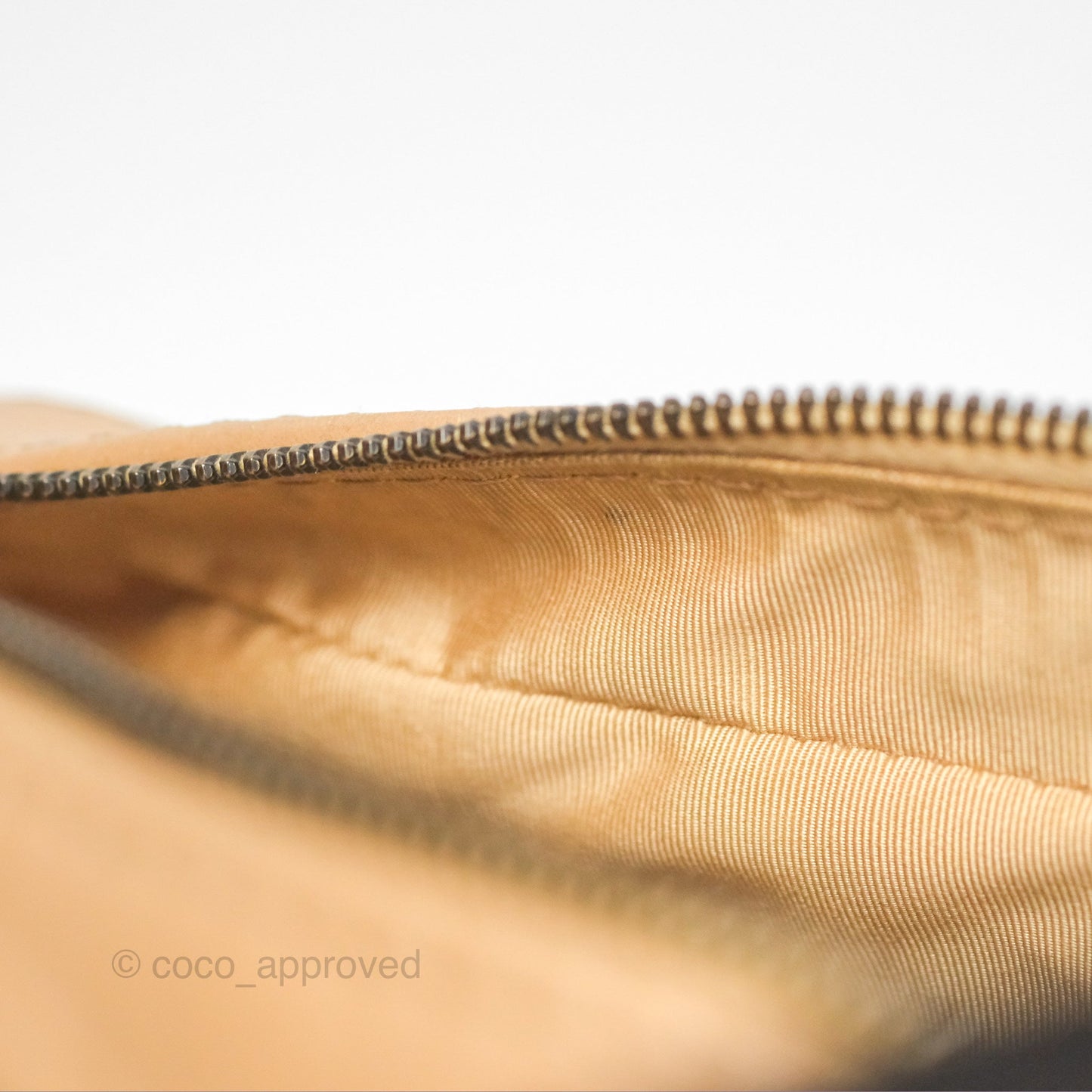 Chanel Contrast Stitch Surpique Bowler Bag Beige Calfskin Matte Black Hardware