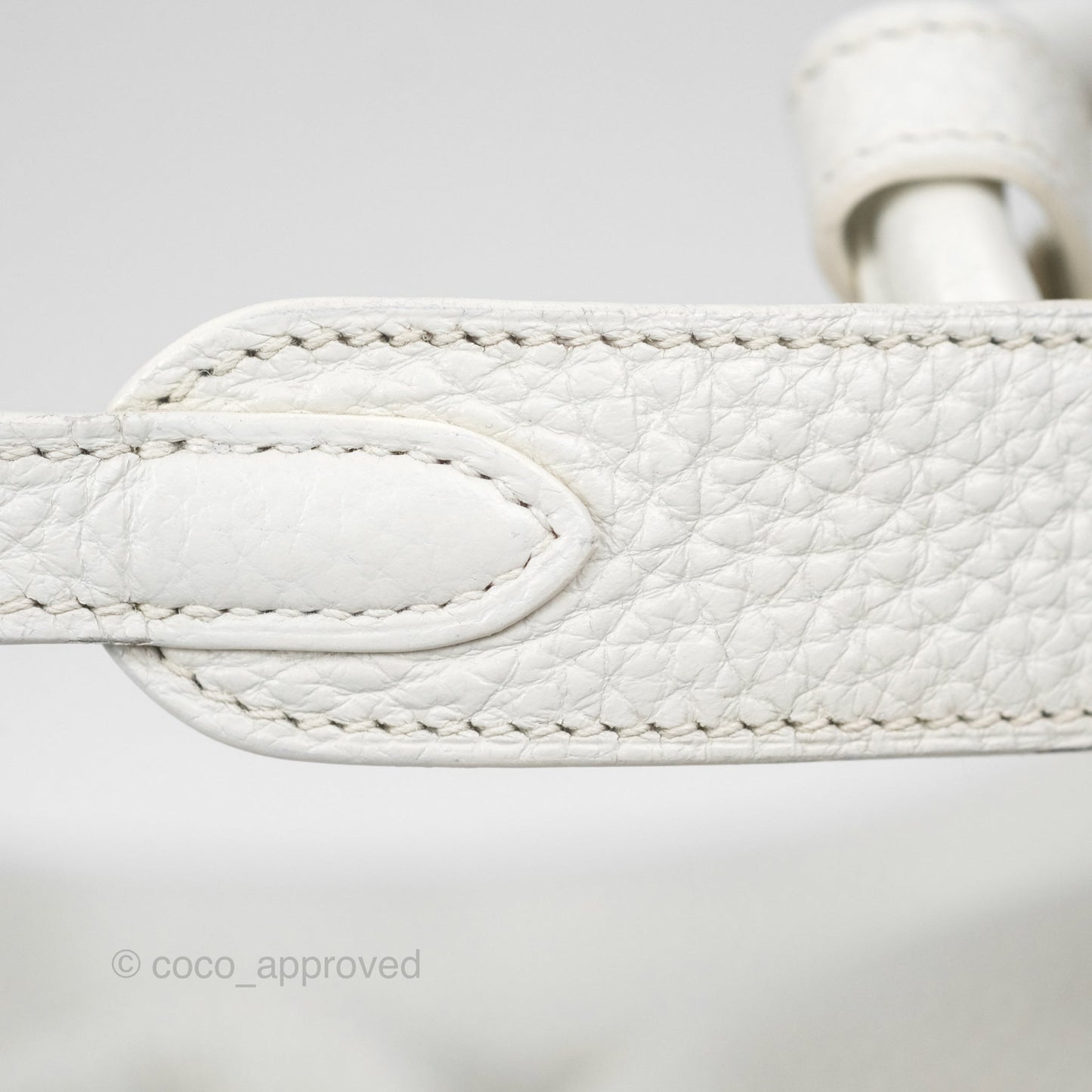 Hermès Lindy 30 White Clemence Palladium Hardware