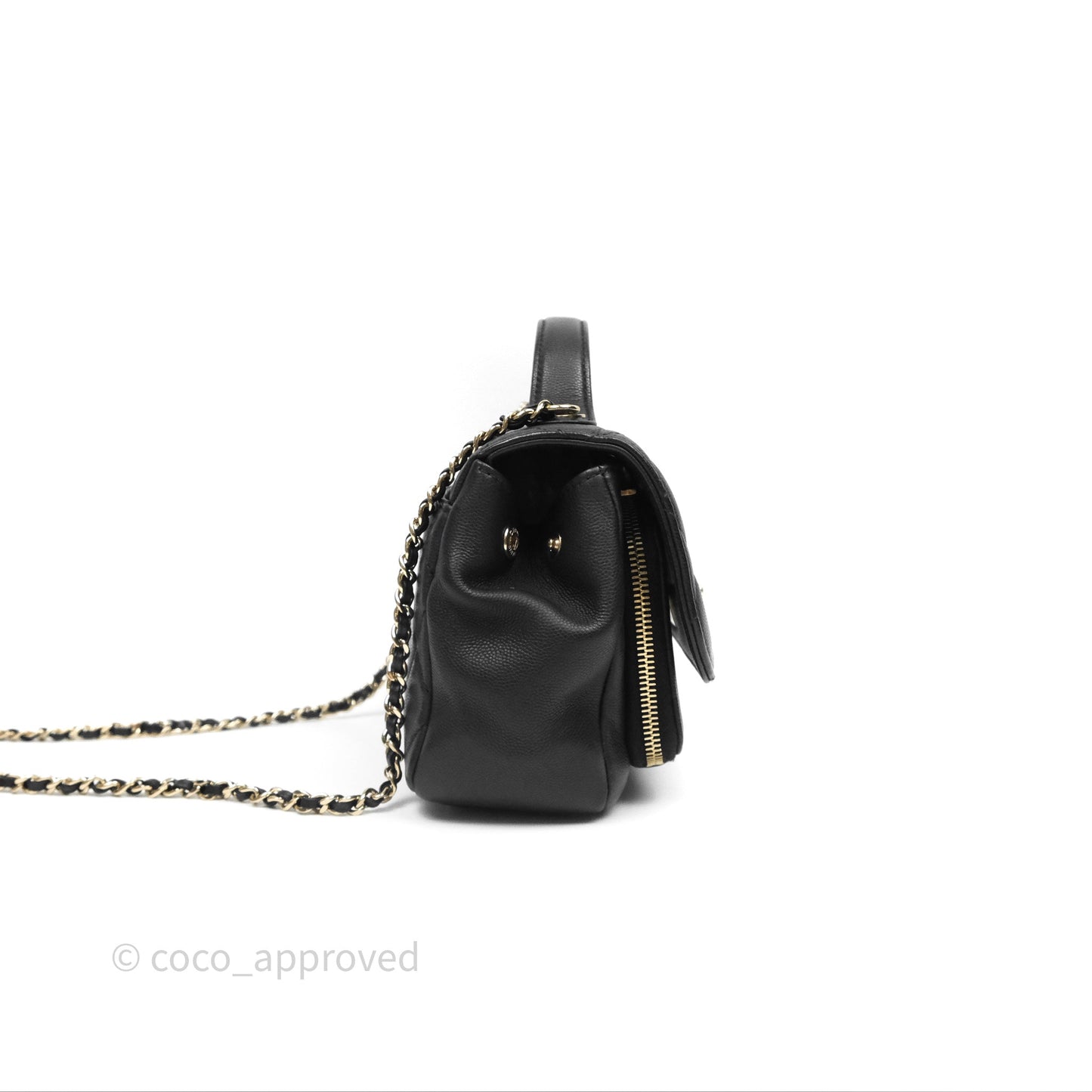 Chanel Quilted Small Business Affinity Flap Black Caviar Gold Hardware