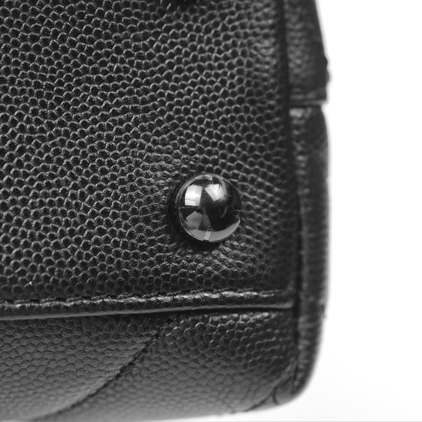 Chanel Small Coco Handle Chevron So Black Caviar