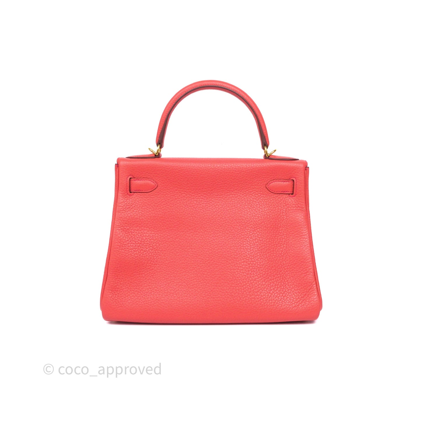 Hermès Kelly 28 Rose Jaipur Retourne Togo Gold Hardware