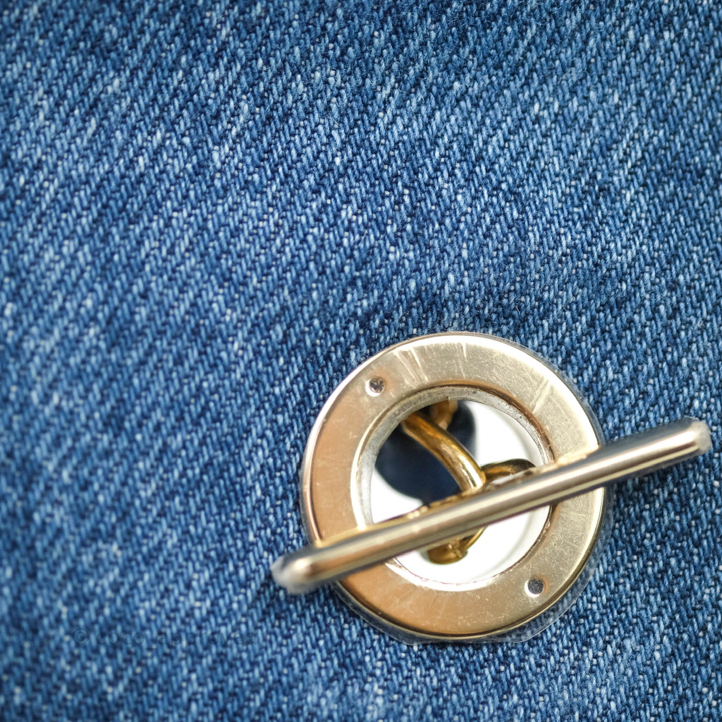 Chanel Trendy CC Small Navy Denim Gold Hardware