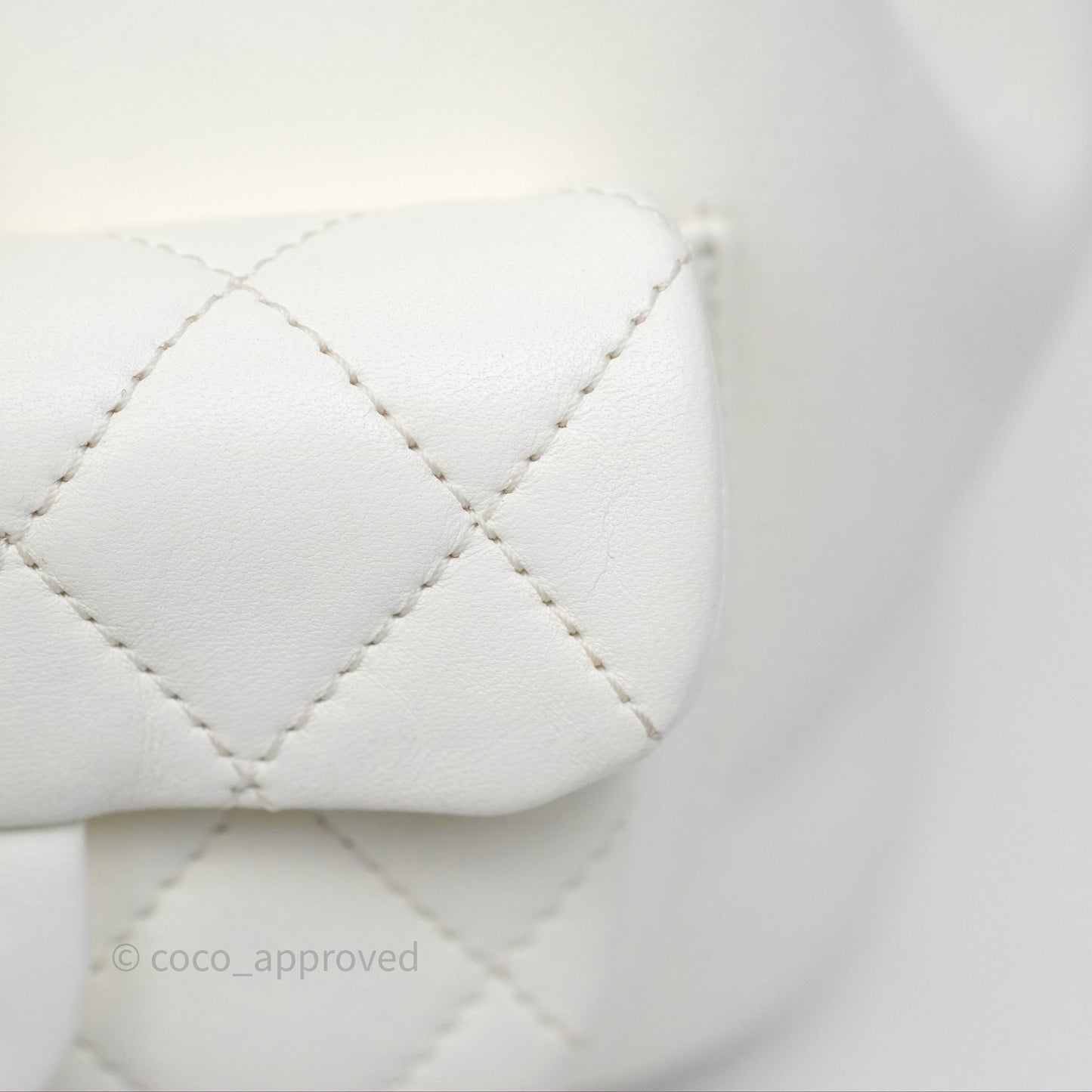 Chanel Quilted Small Duma Drawstring Backpack White Calfskin Gold Hardware