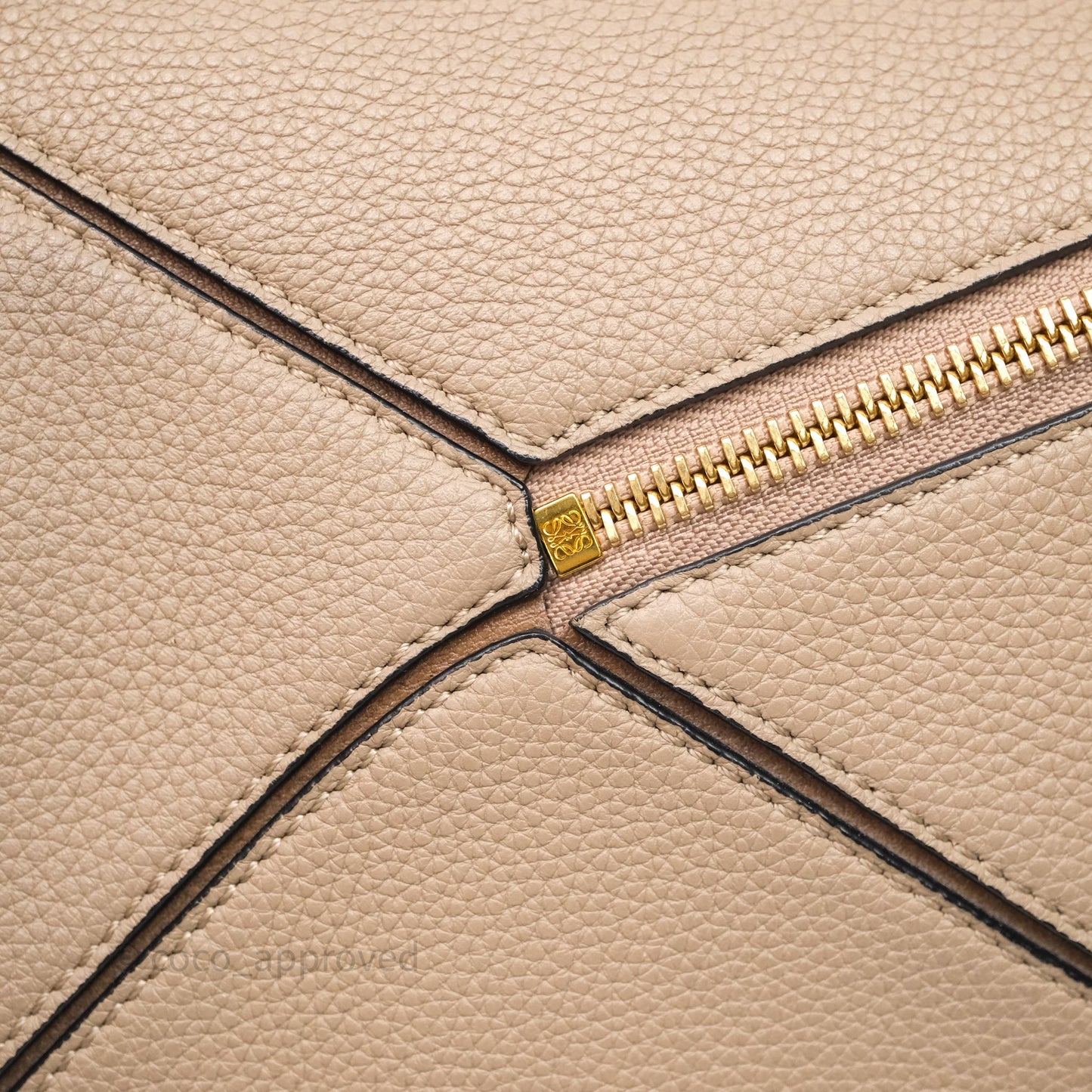 Loewe Medium Puzzle Bag Sand Mink Grained Calfskin