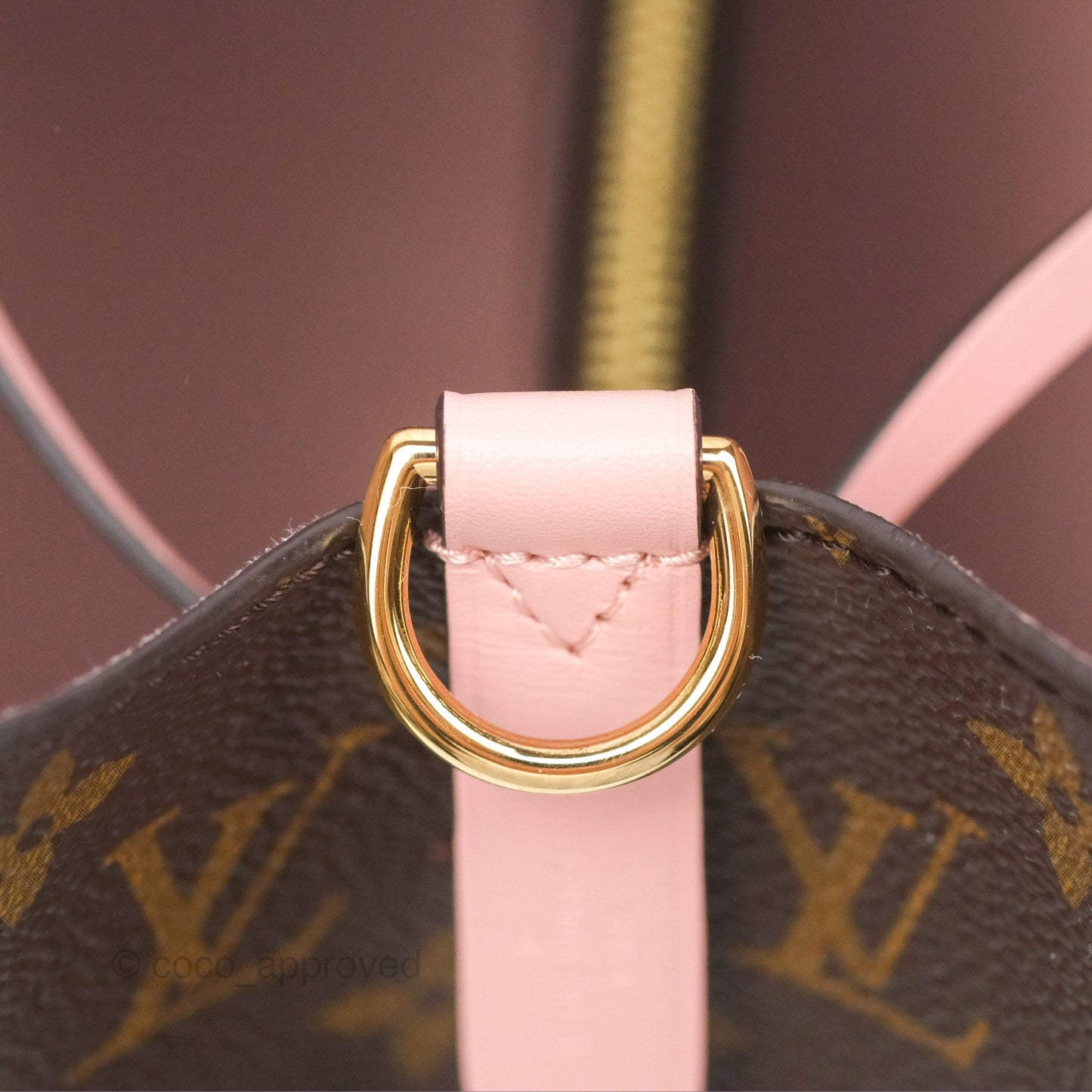 Louis Vuitton Neonoe Bucket Bag MM Monogram Canvas Rose Poudre