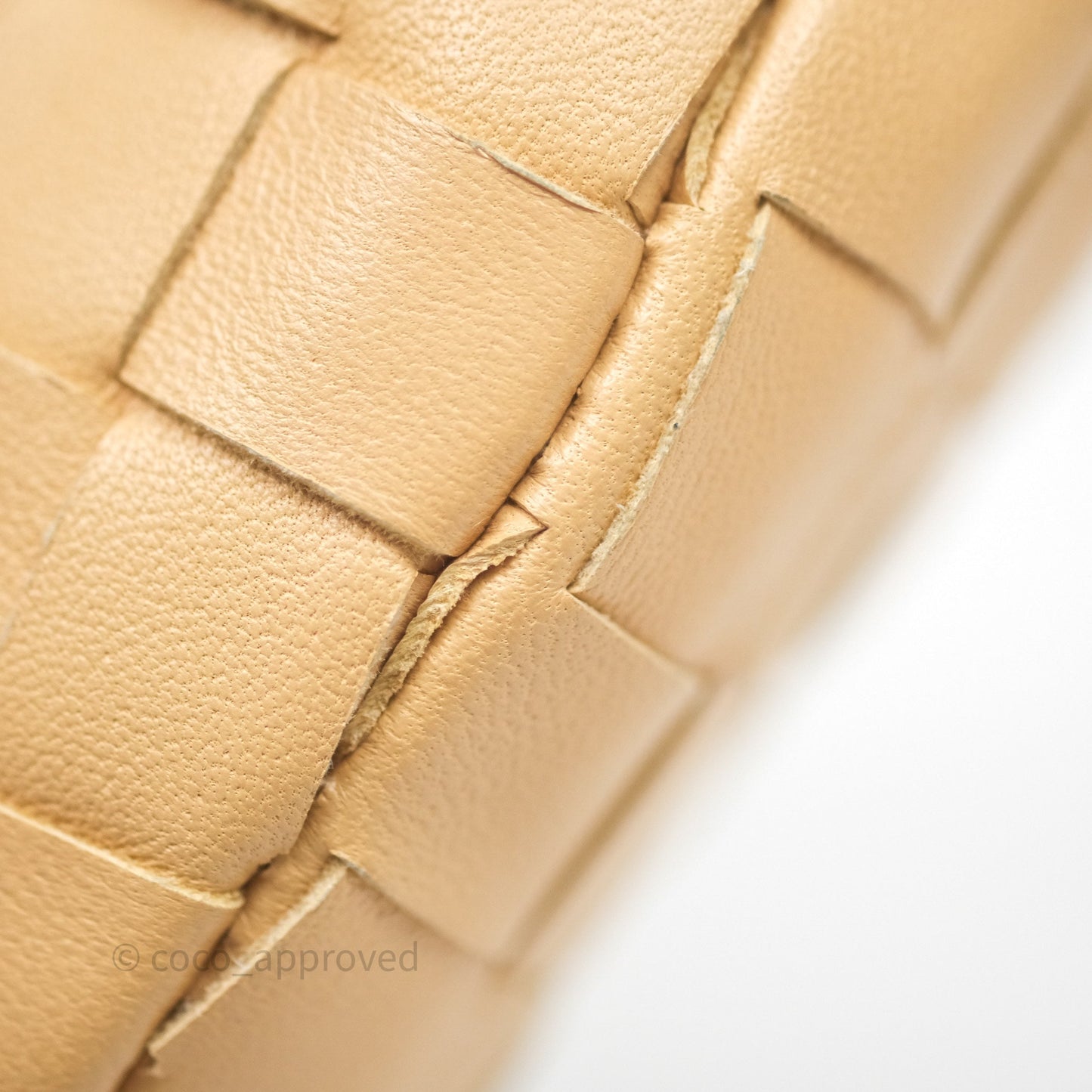 Bottega Veneta Mini Jodie Bag Intrecciato Almond Lambskin