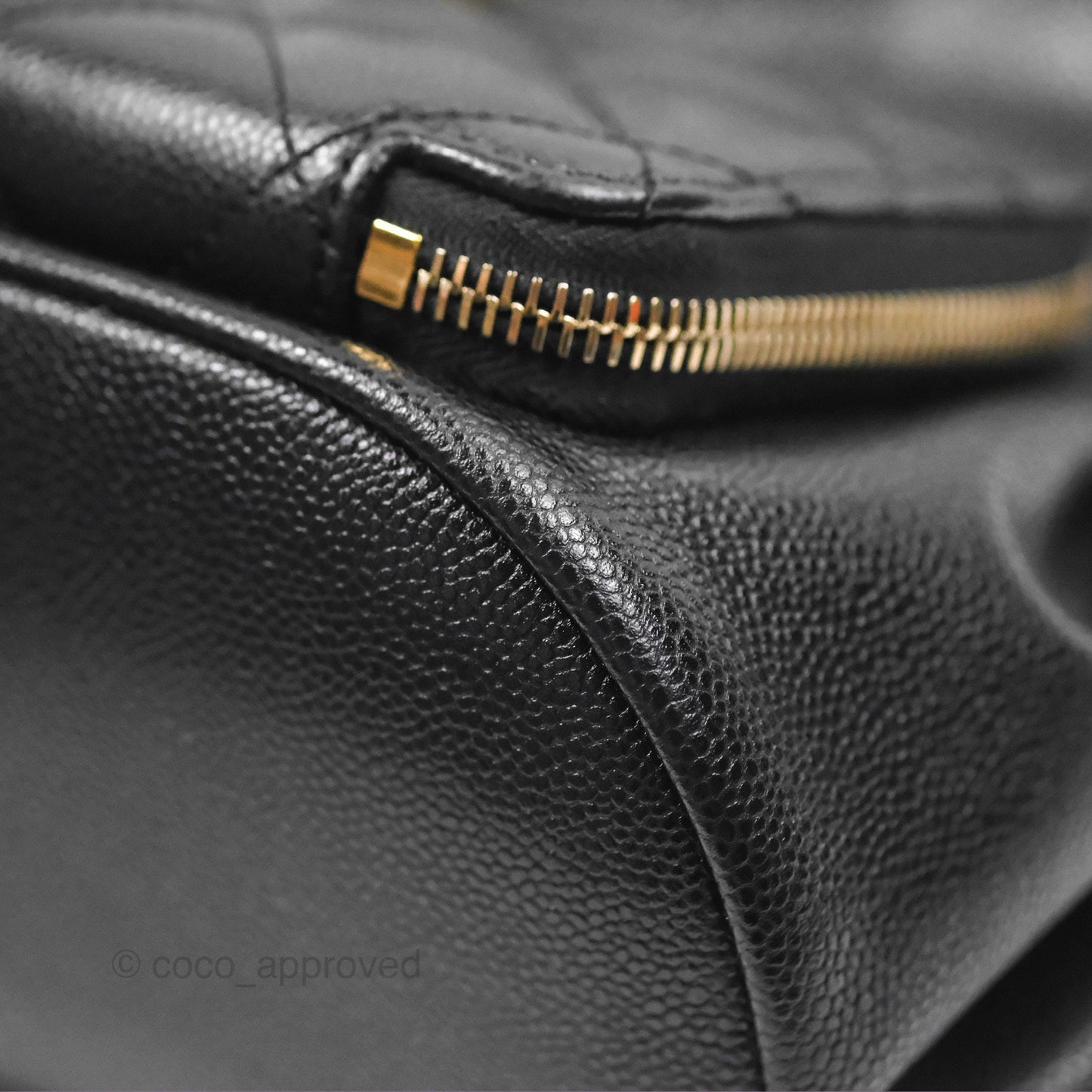 Chanel Quilted Business Affinity Backpack Black Caviar Gold Hardware