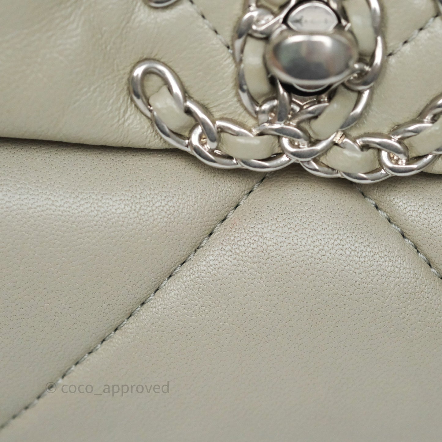 Chanel 19 Small Sage Grey Mixed Hardware