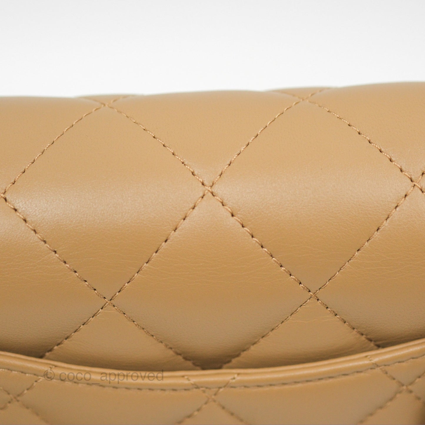Chanel Mini Flap Bag With Heart CC Charm Dark Beige Lambskin Aged Gold Hardware