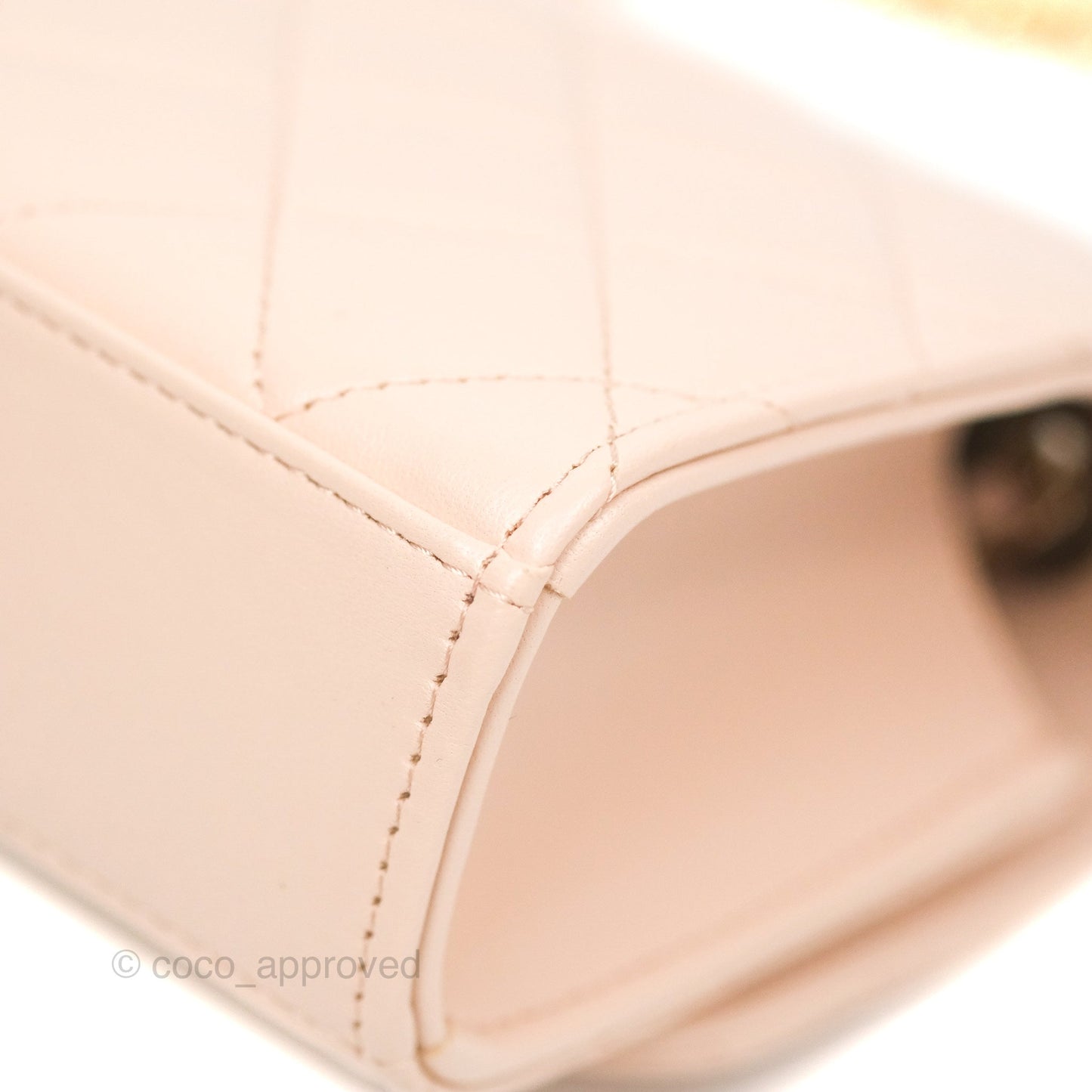 Chanel Mini Quilted Trendy CC Clutch With Chain Light Pink Lambskin Gold Hardware