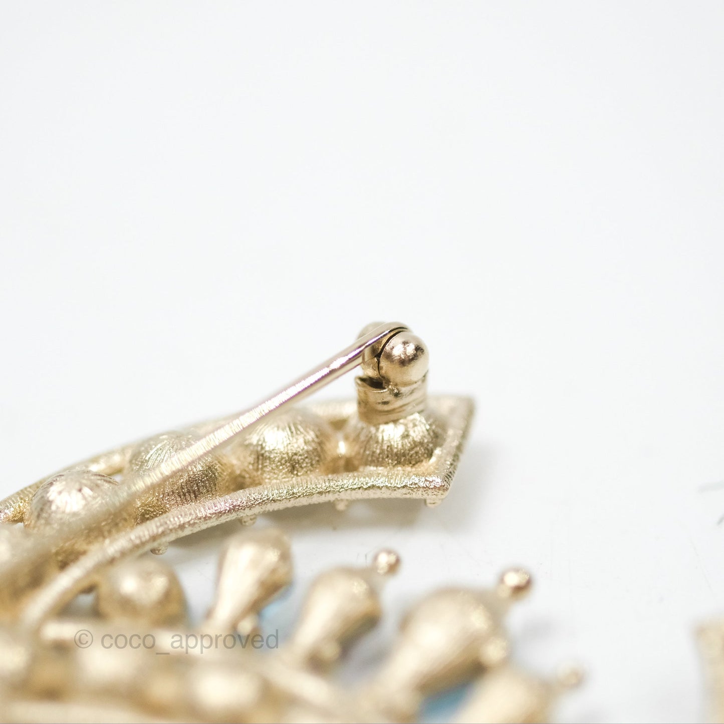 Chanel CC Crystals Brooch Gold Tone 19S