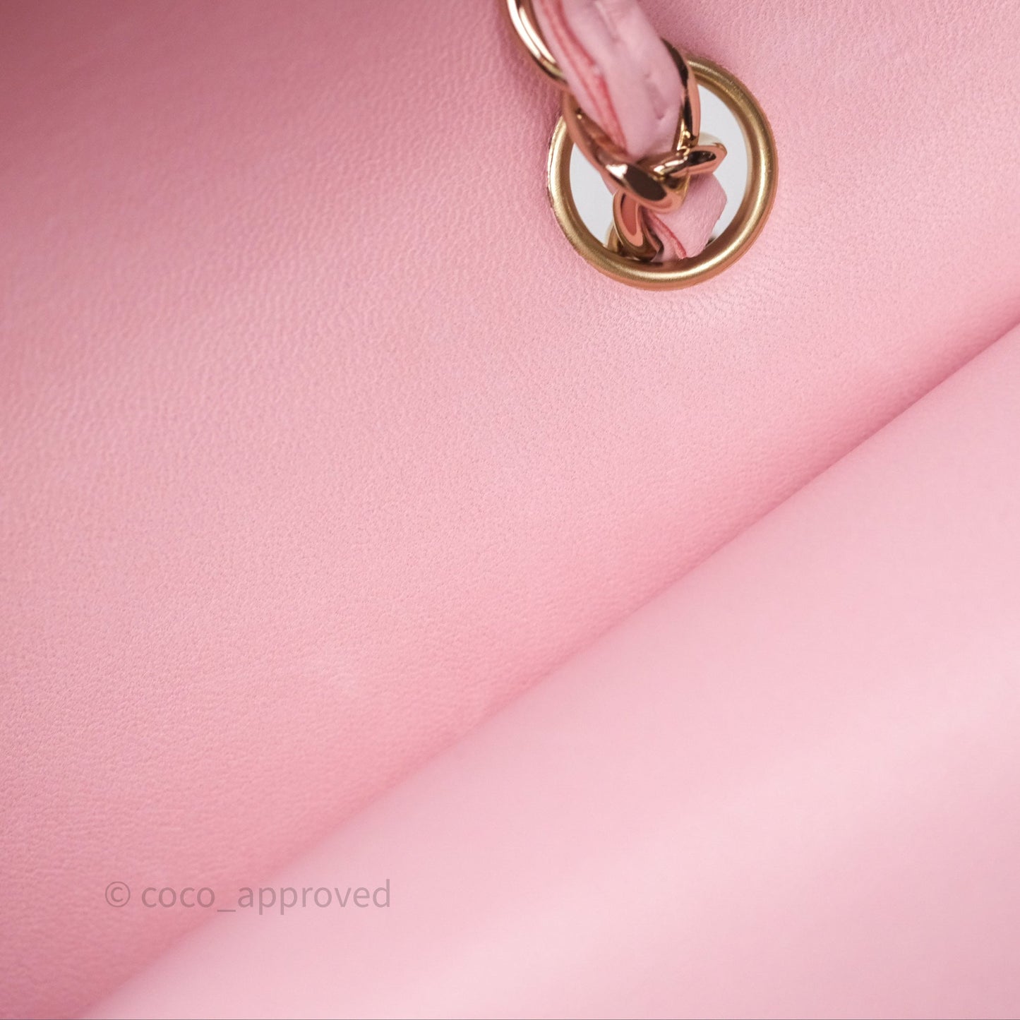 Chanel Classic M/L Medium Flap Quilted Pink Lambskin Gold Hardware