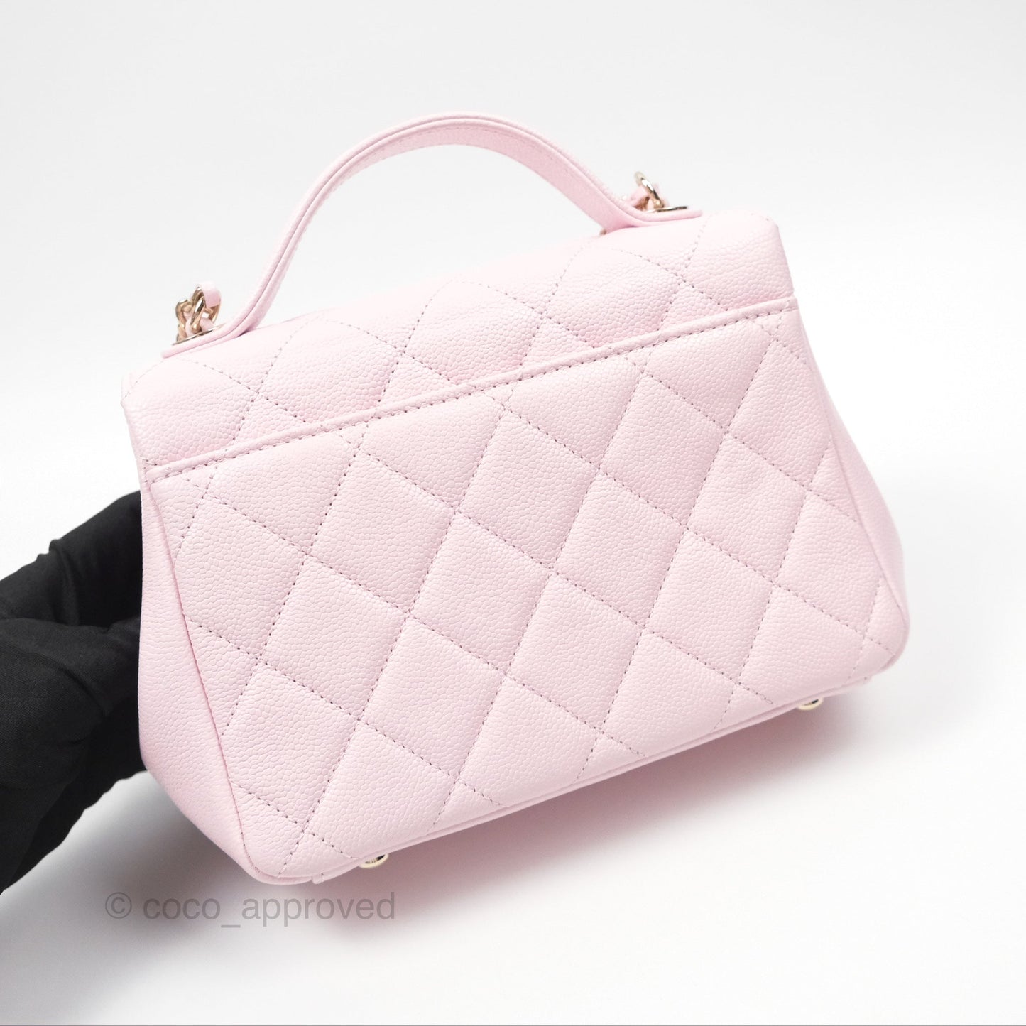 Chanel Quilted Small Business Affinity Flap Light Pink Caviar Gold Hardware