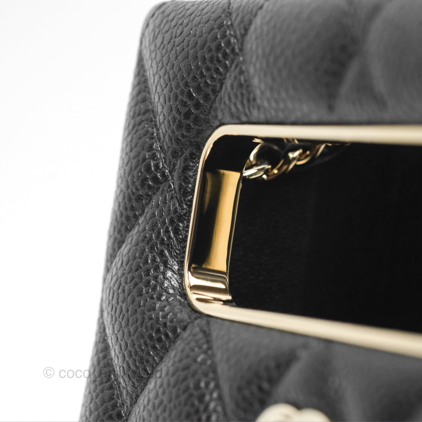 Chanel Evening Bag Caviar Black Gold Hardware 22S