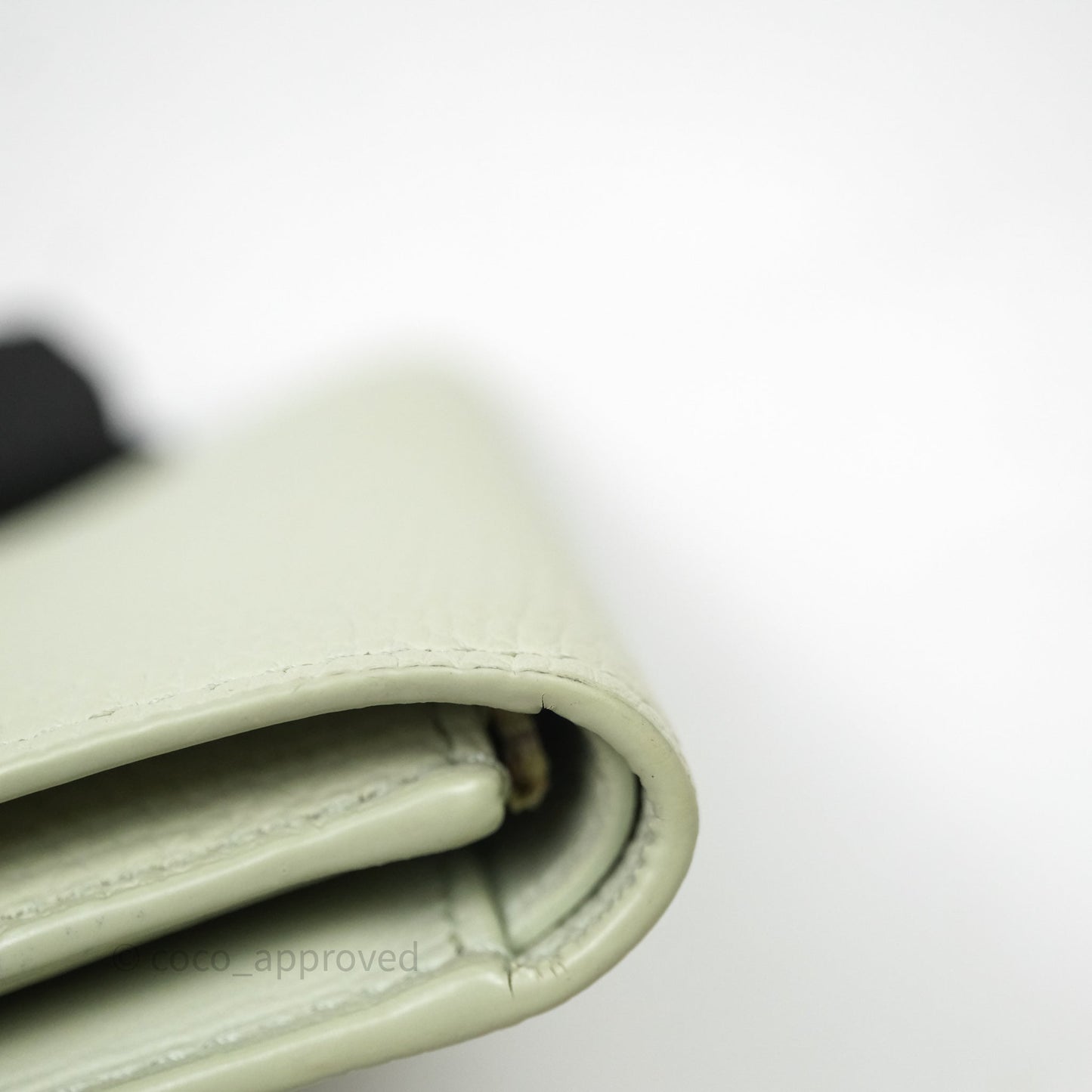 Loewe Anagram Small Vertical Wallet Green Silver Hardware