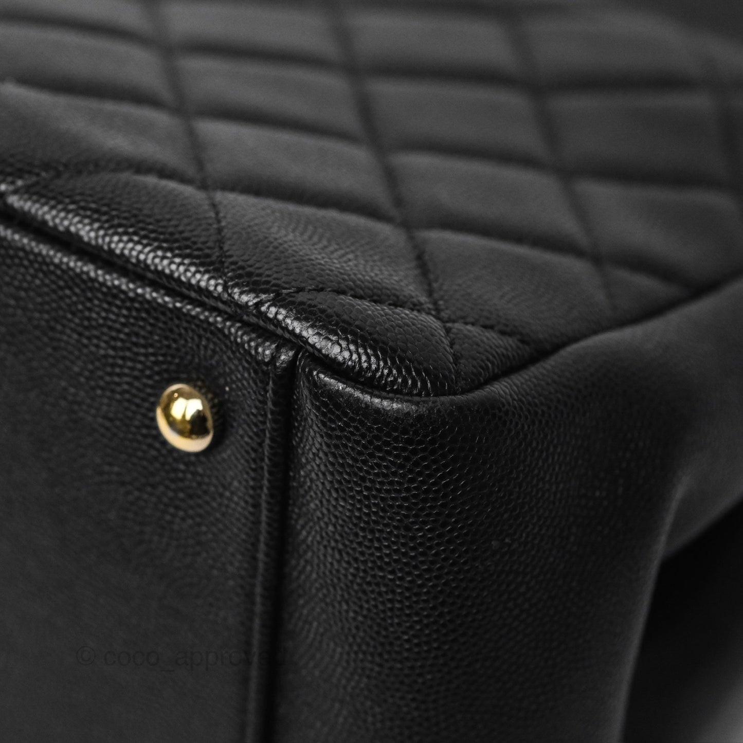 Chanel Small Business Affinity Shopping Bag Black Caviar Gold Hardware