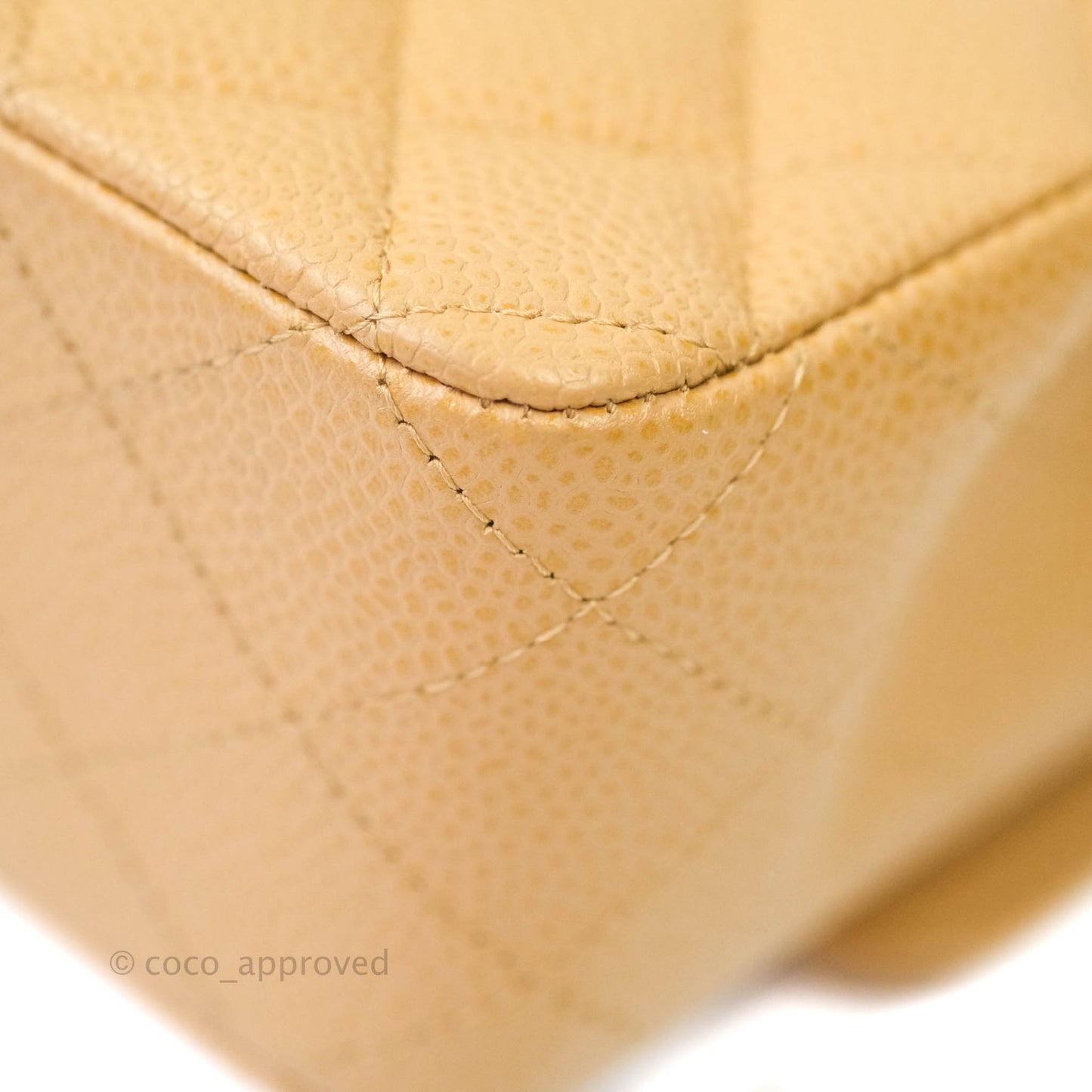 Chanel Classic M/L Medium Double Flap Dark Beige Caviar 24K Gold Hardware