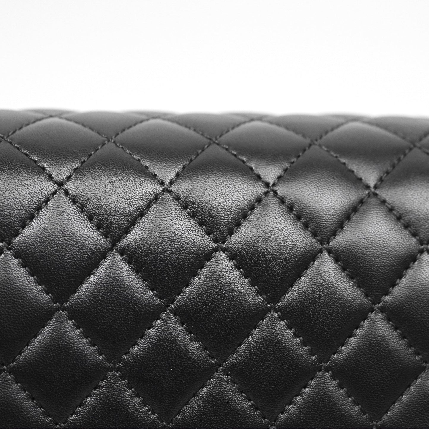 Chanel Quilted New Medium Boy Black Lambskin Ruthenium Hardware