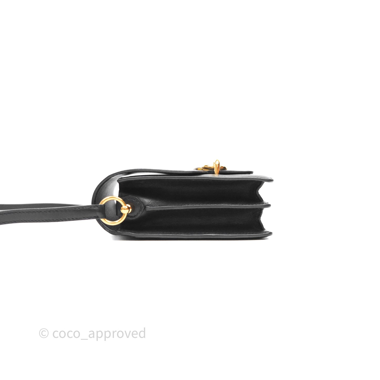 Hermès Roulis Mini 18 Black Veau Evergrain Gold Hardware