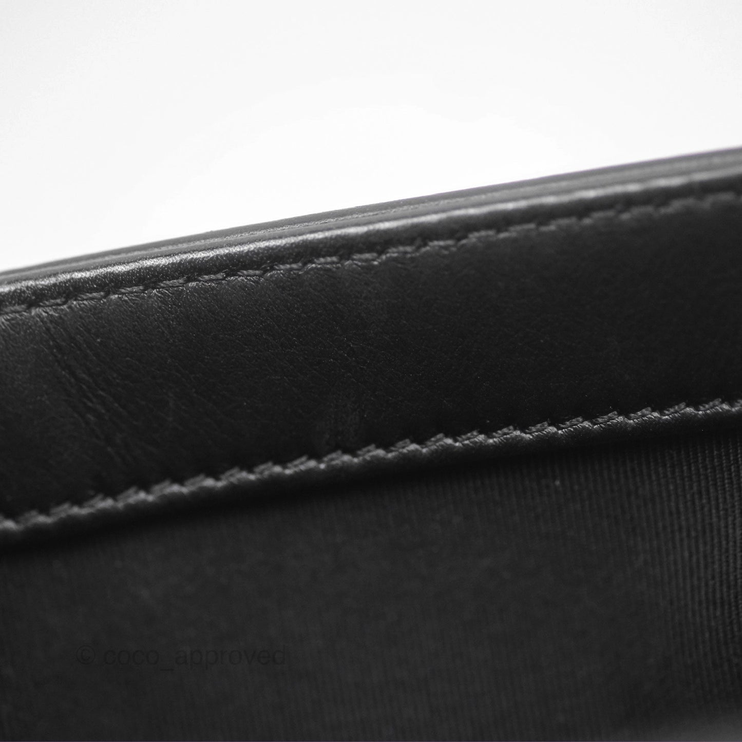 Chanel Small Boy Black Calfskin Ruthenium Hardware