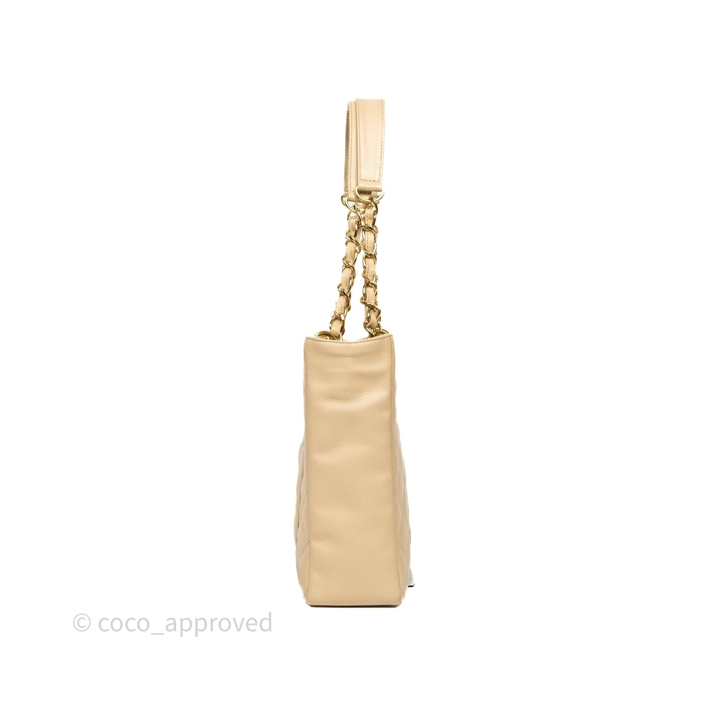 Chanel PST Tote Beige Caviar Gold Hardware