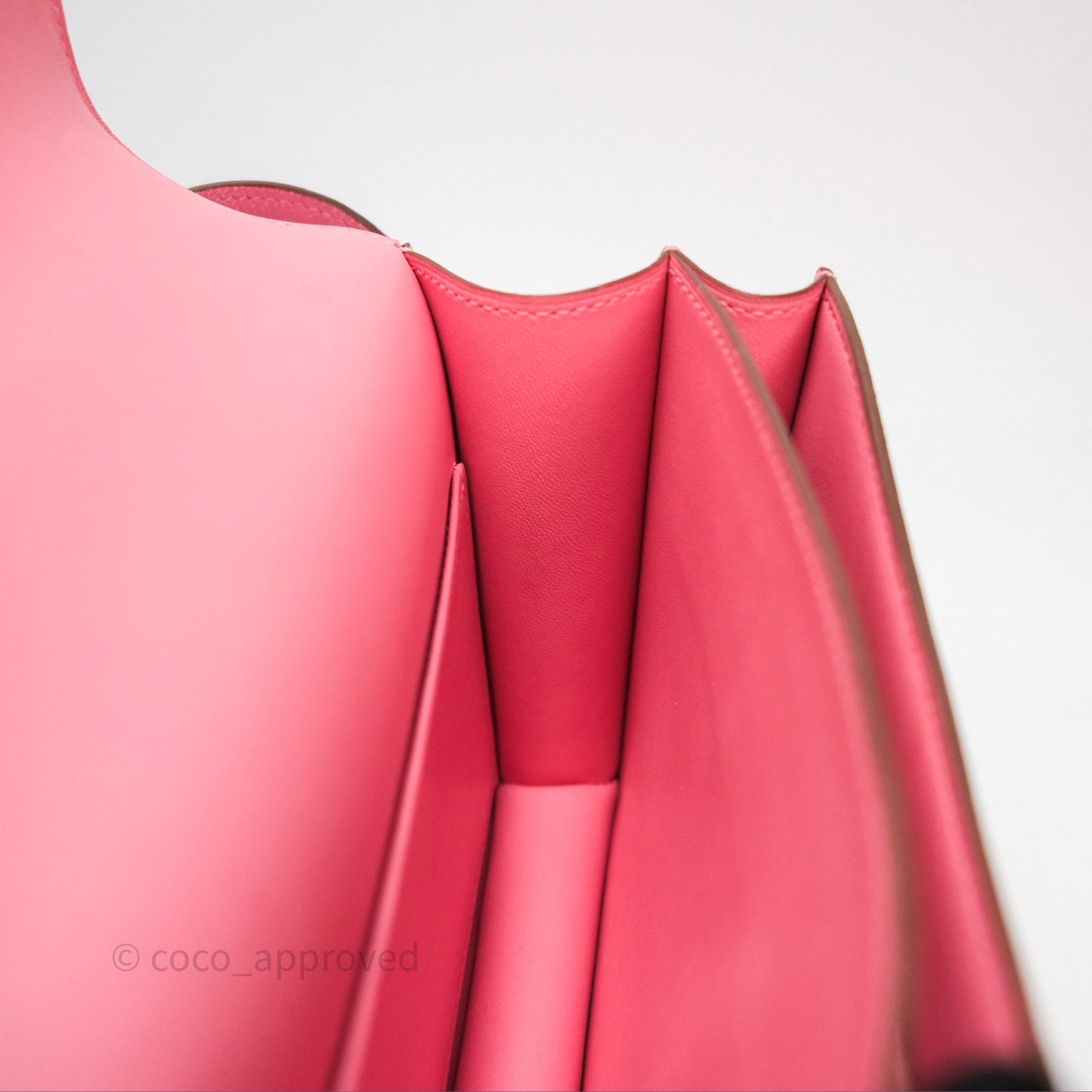 Hermès Constance Mini 18cm Rose d'ete Epsom Palladium Hardware