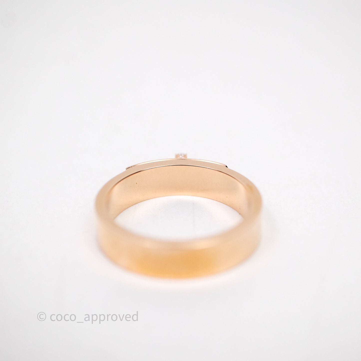 Hermès Kelly Ring Rose Gold With Diamonds Size 54
