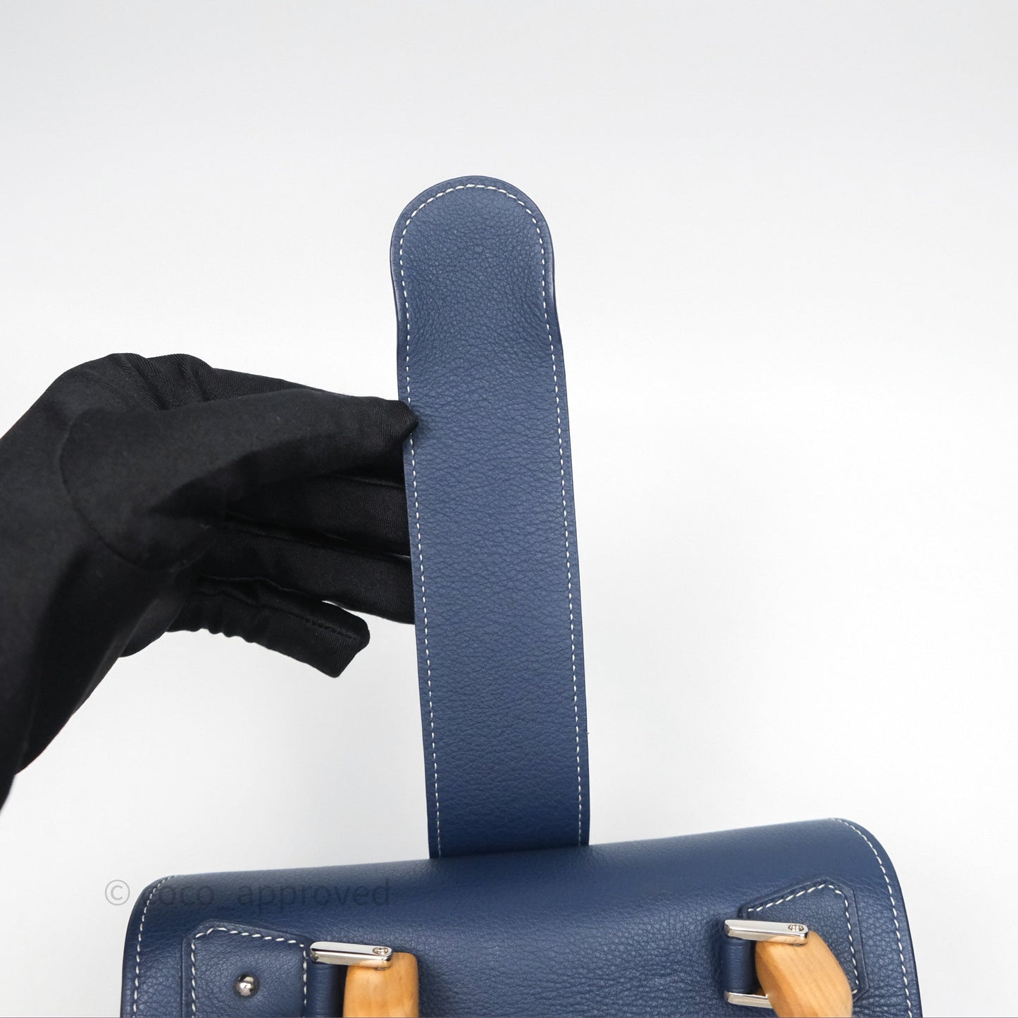 Goyard Saïgon Mini Bag Navy Goyardine Canvas/ Chevroches Calfskin