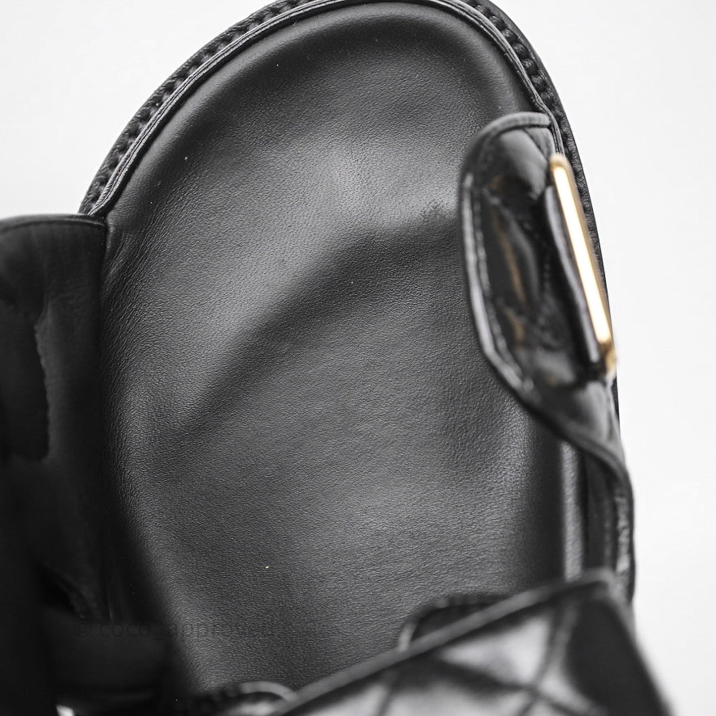 Chanel CC Black Sandals Size 36.5