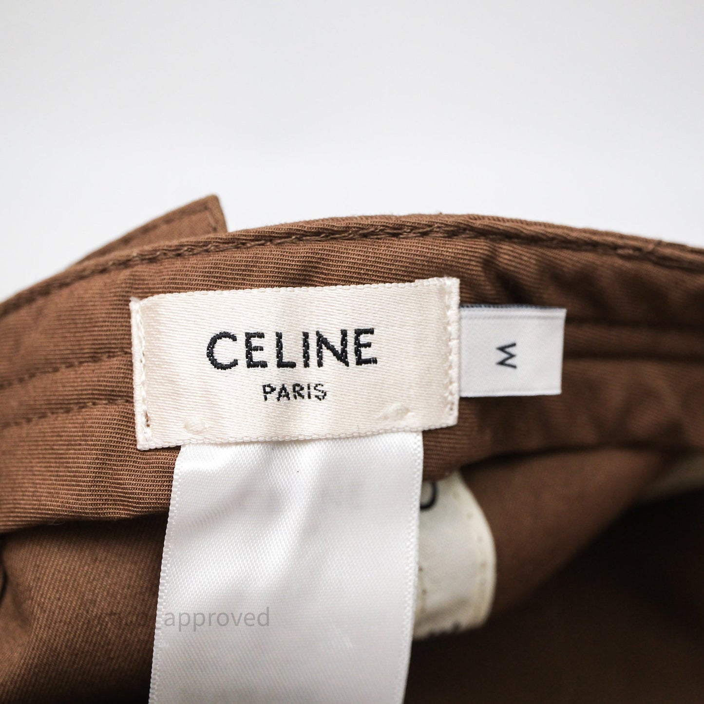 Celine Casquette Baseball Triomphe Cap Brown Size M