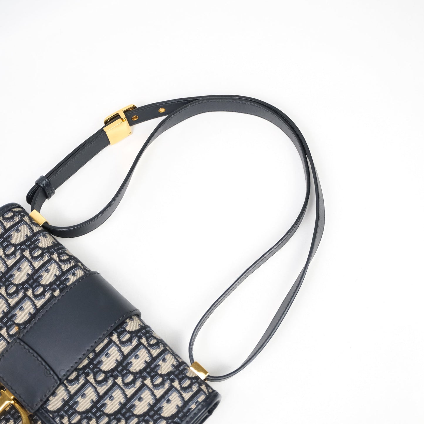 Christian Dior Small 30 Montaigne Bag Blue Dior Oblique Jacquard