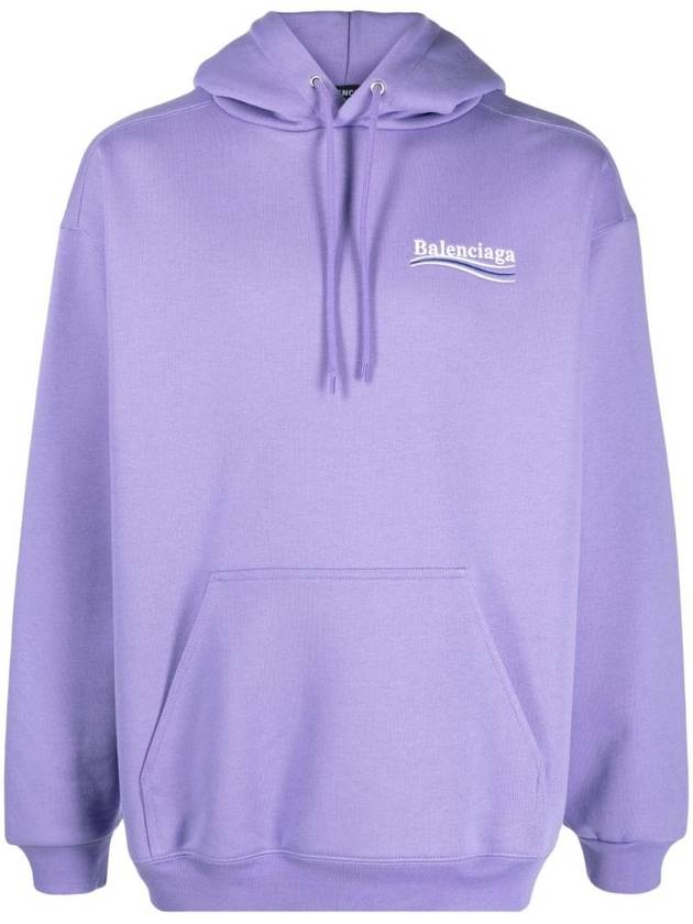 Luxury Balenciaga Political Campaign Medium Fit Hoodie Purple